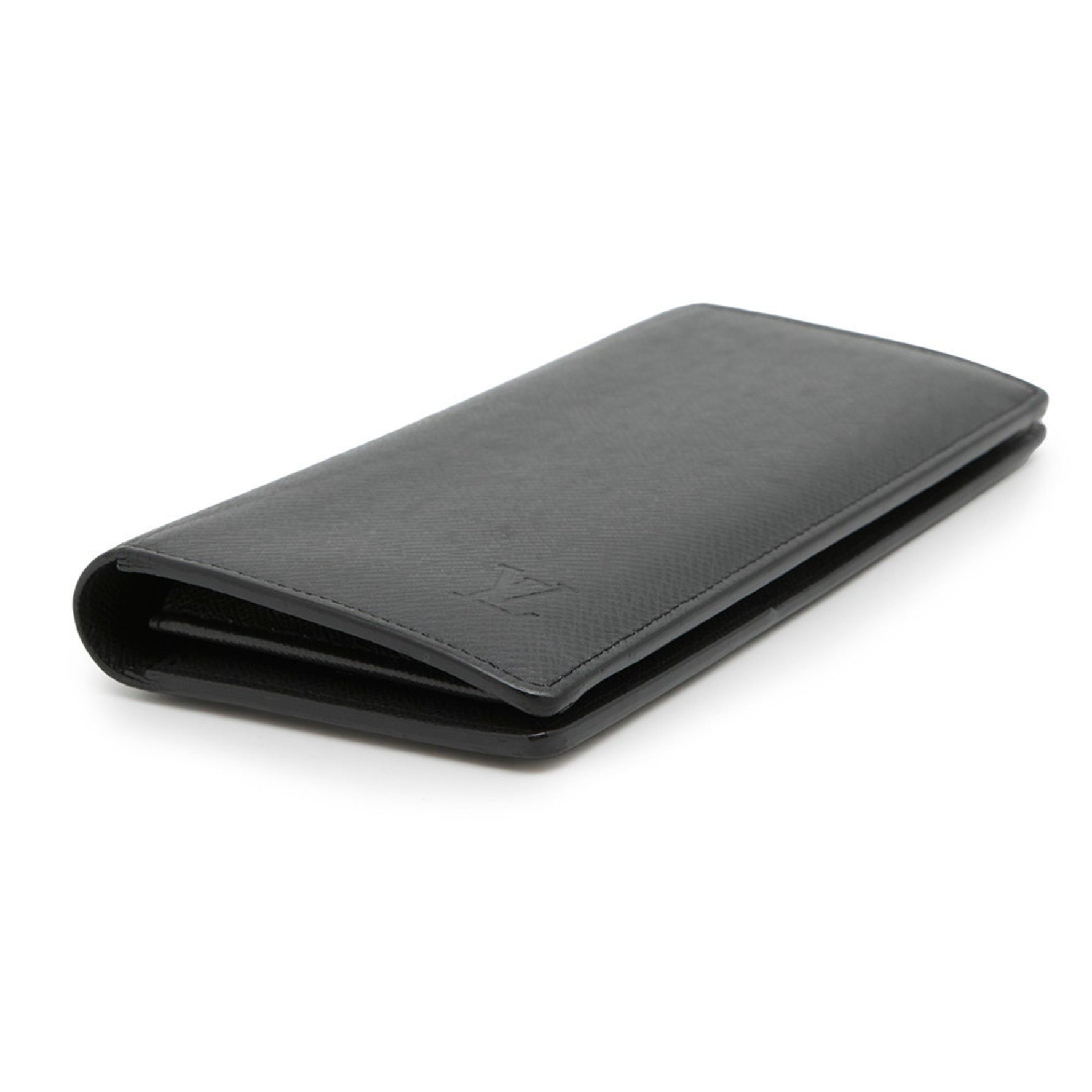 Louis Vuitton Taiga Portefeuille Brazza Long Wallet Black