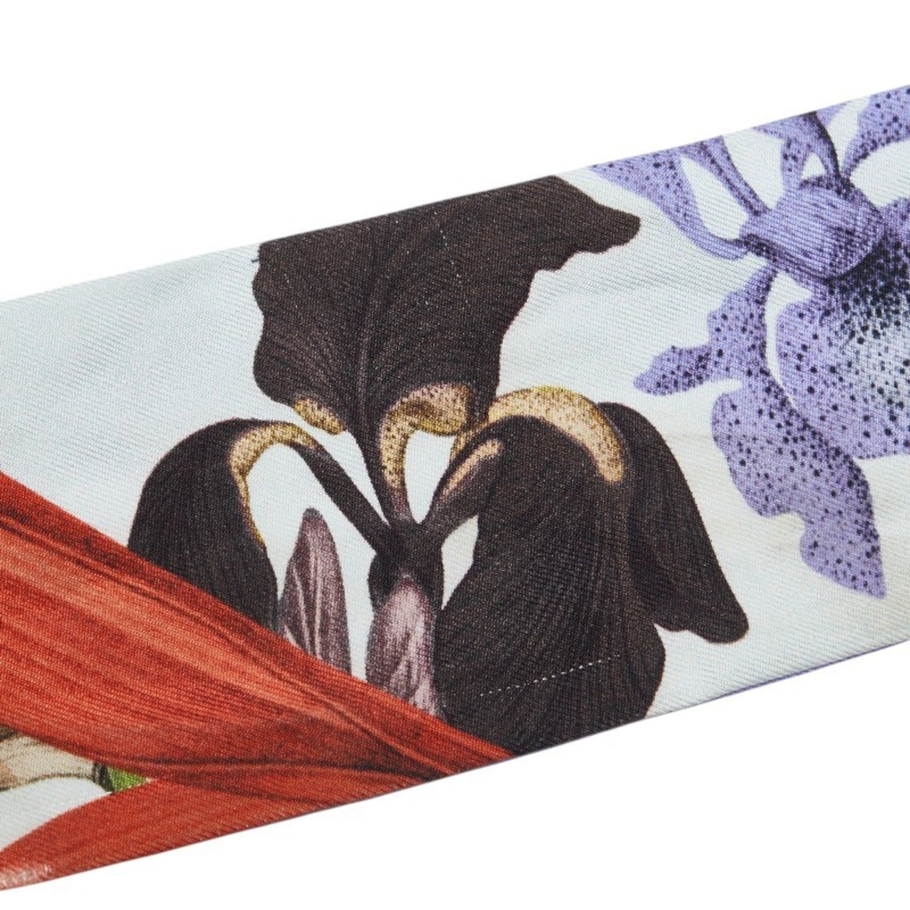 Christian Dior Dior Floral Botanical Print Mitzah Scarf/Muffler in White and Multicolor Silk
