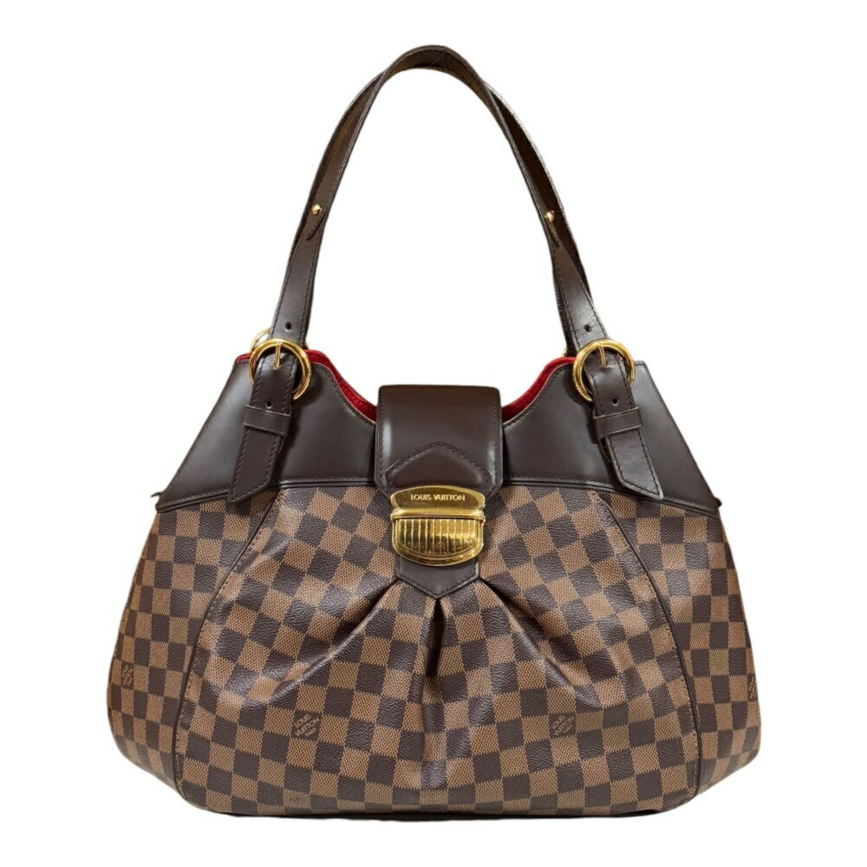 Louis Vuitton Sistine GM Damier Shoulder Bag Canvas Brown