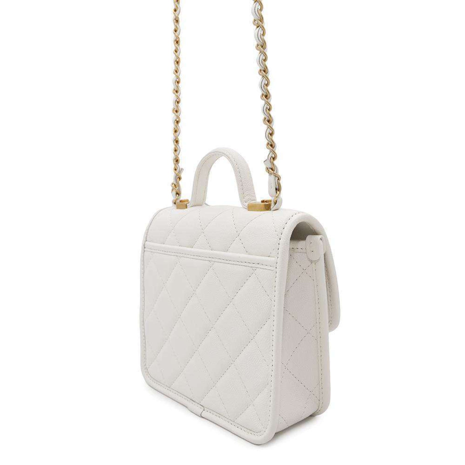 Chanel Chain Shoulder Bag Matelasse Coco Mark Caviar Skin