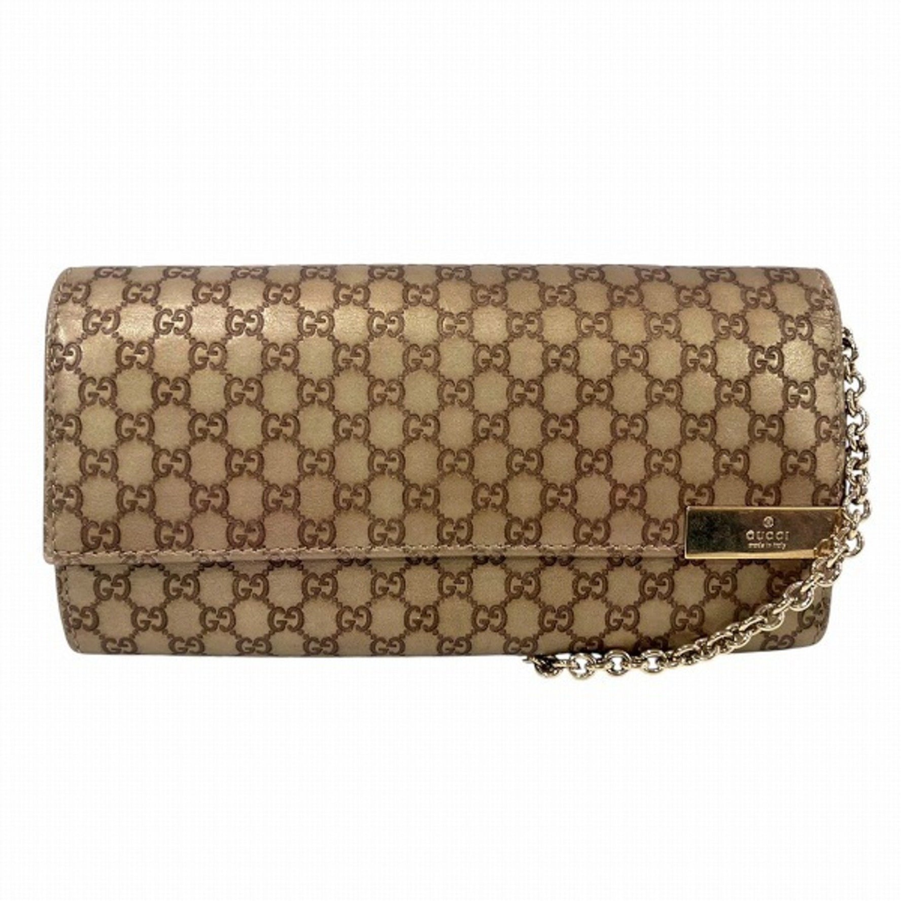 Gucci Micro Guccissima Chain Wallet Long