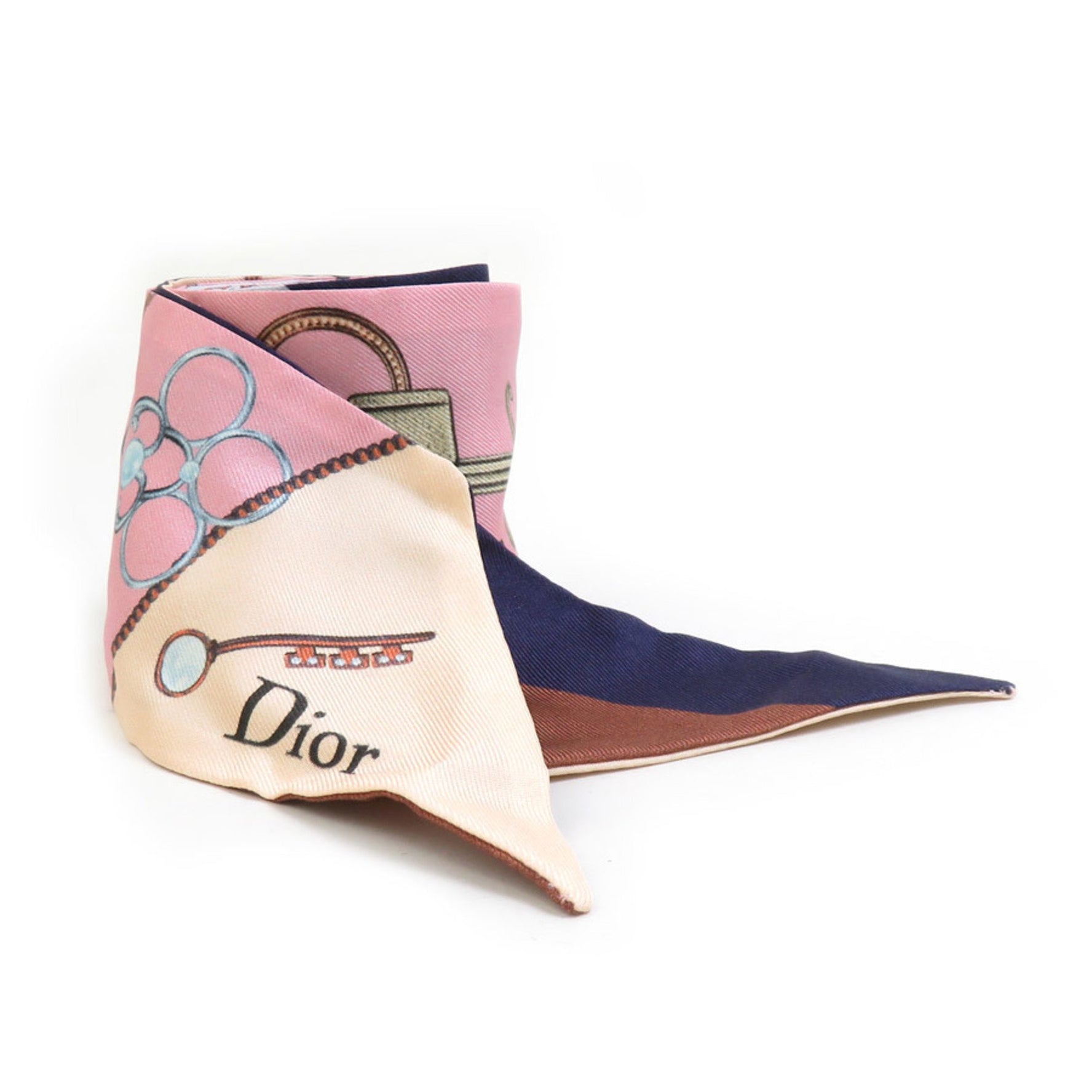 Christian Dior Mitzah Silk Scarf, Multicolor