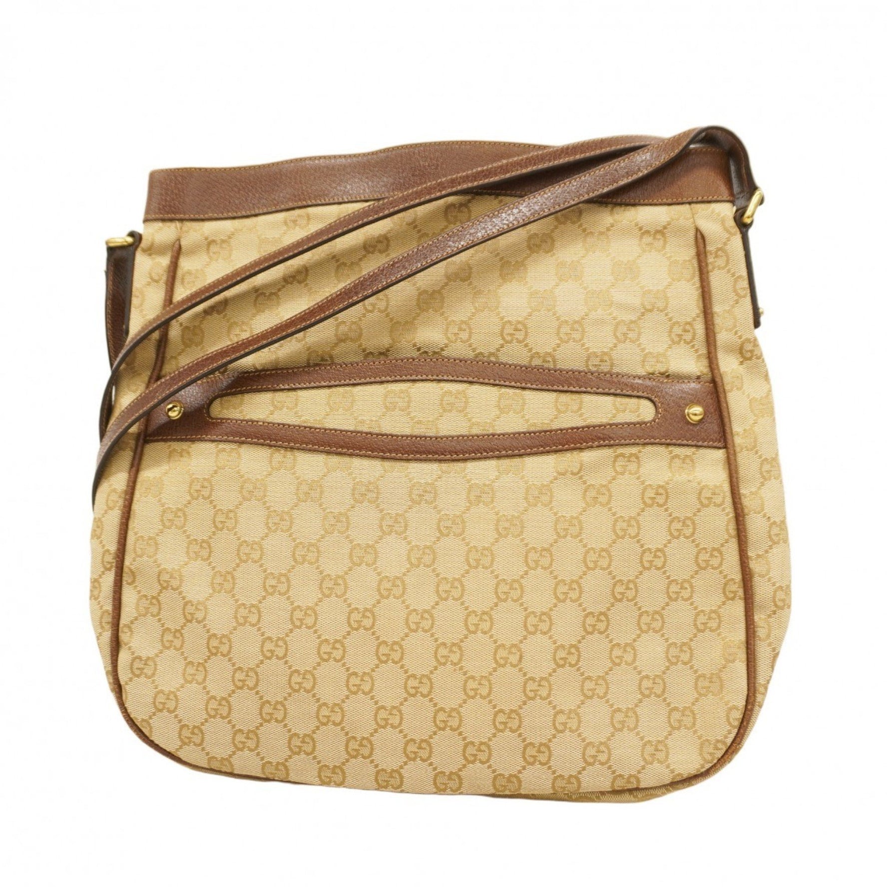 Gucci Shoulder Bag GG Canvas Beige Brown