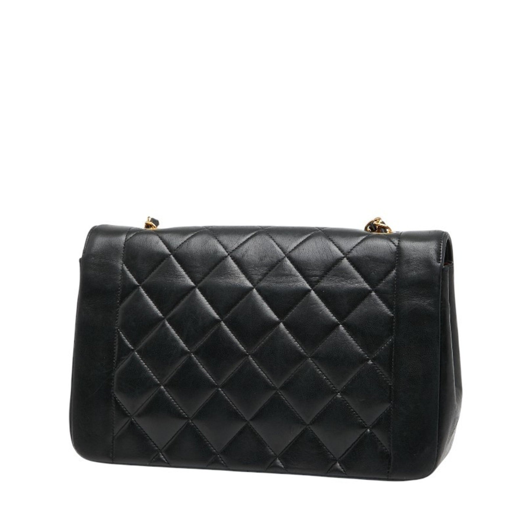 CHANEL Coco Mark Matelasse 25 Diana Chain Shoulder Bag, Lambskin, Model 1