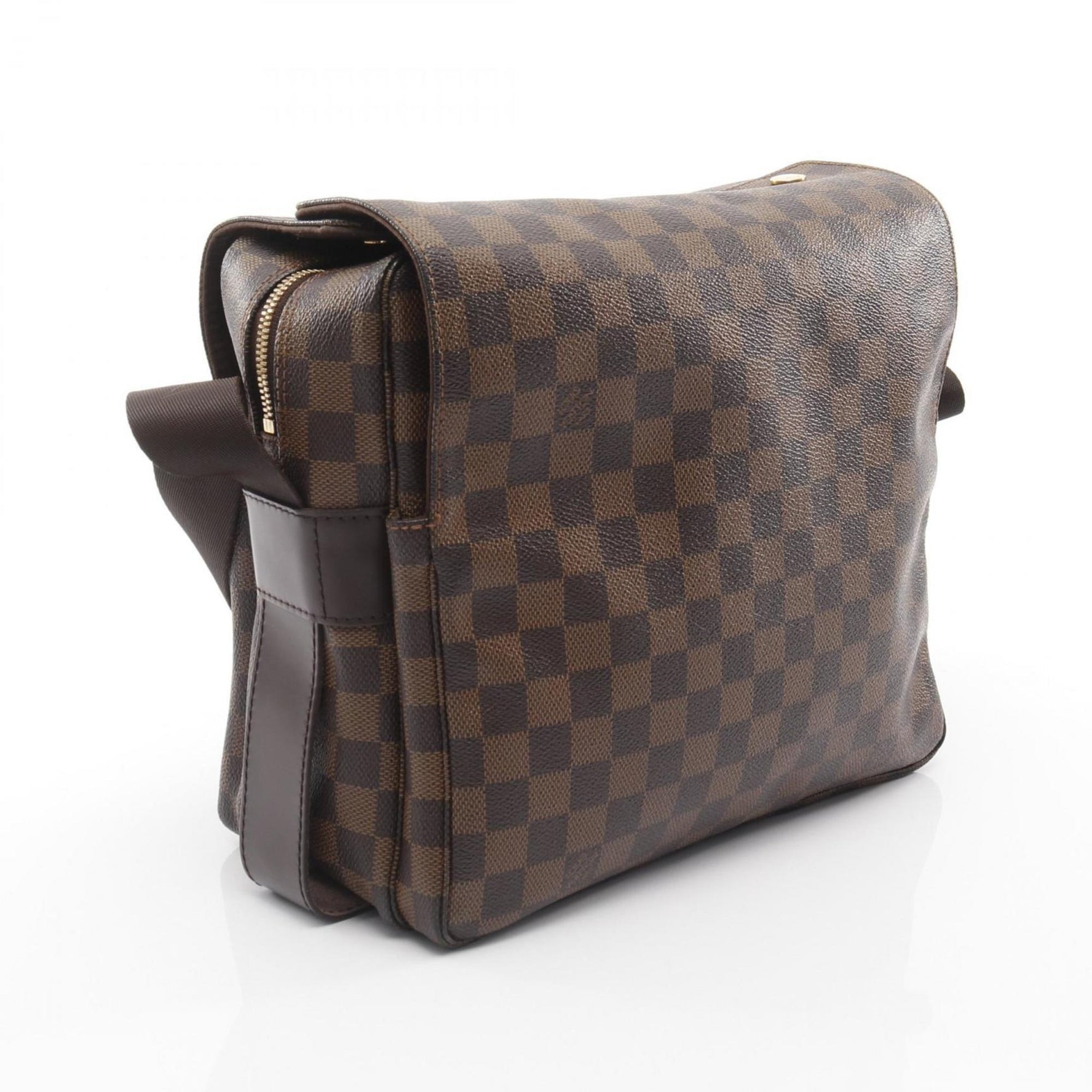 Louis Vuitton Naviglio Damier Ebene Shoulder Bag, Coated Canvas and Leather, Women