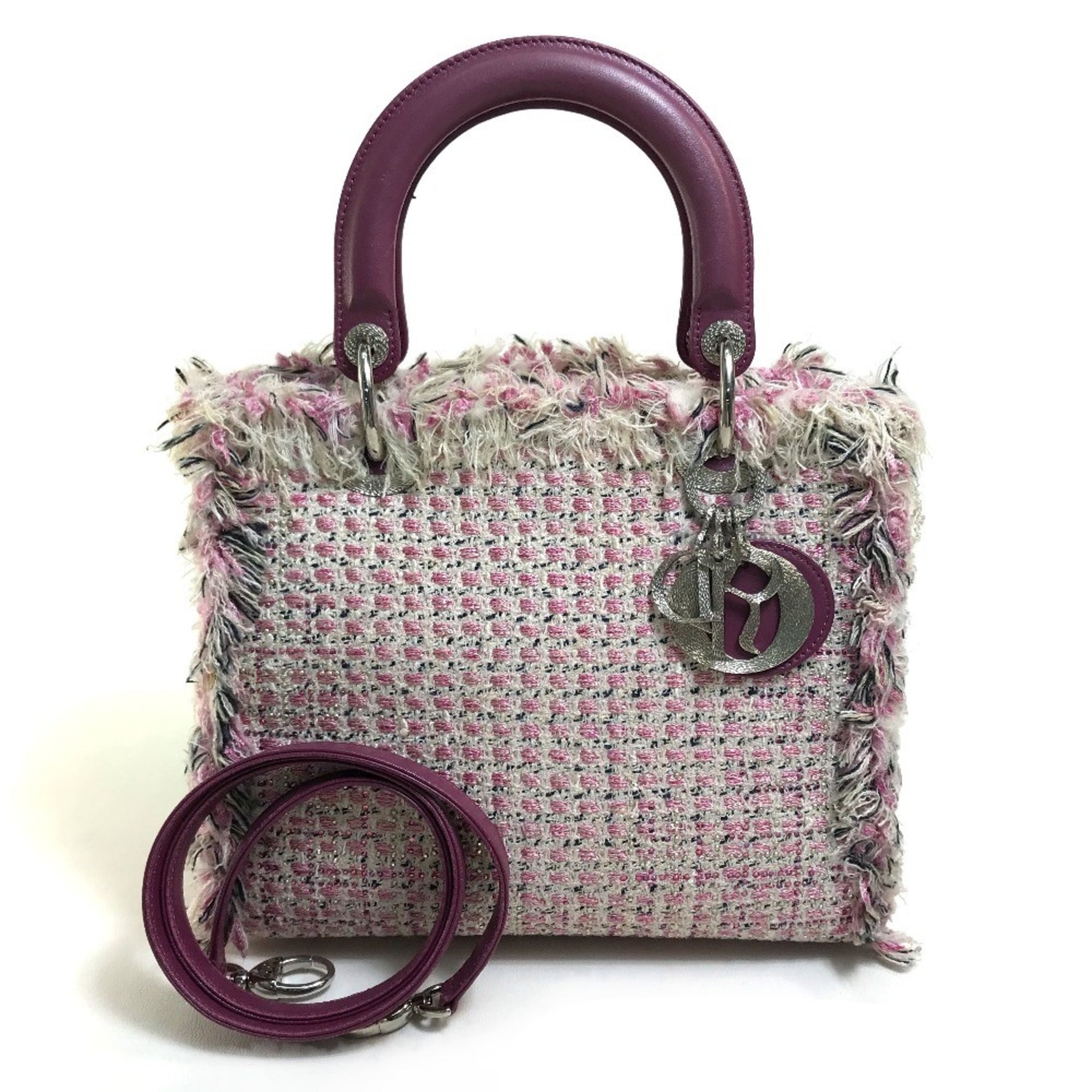 Christian Dior Ginza Limited Le Rose-Bonheur (Happy Rose) Shoulder Bag Hand Bag x purple x white