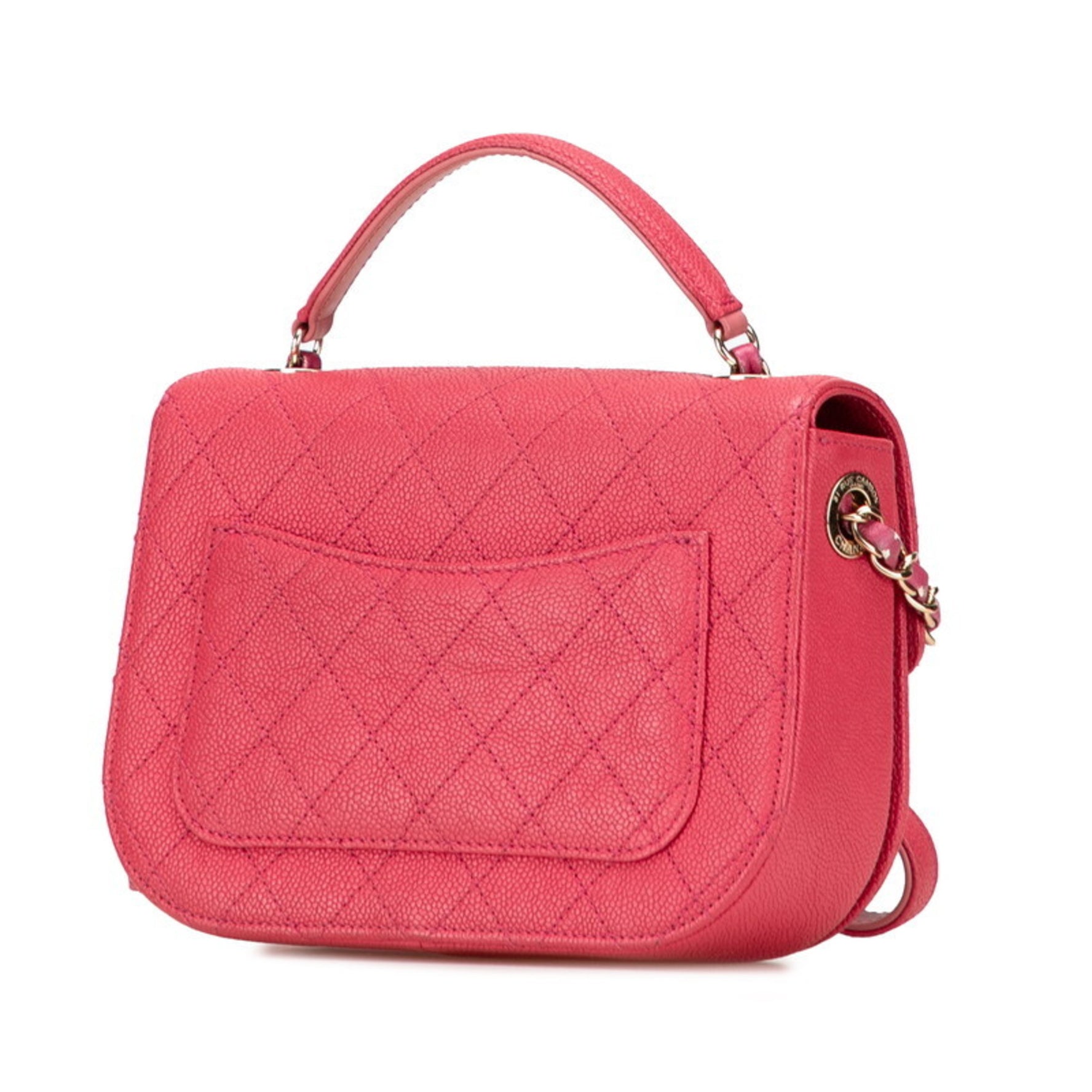 CHANEL Matelasse CC Logo Handbag/Shoulder Bag in Caviar Skin