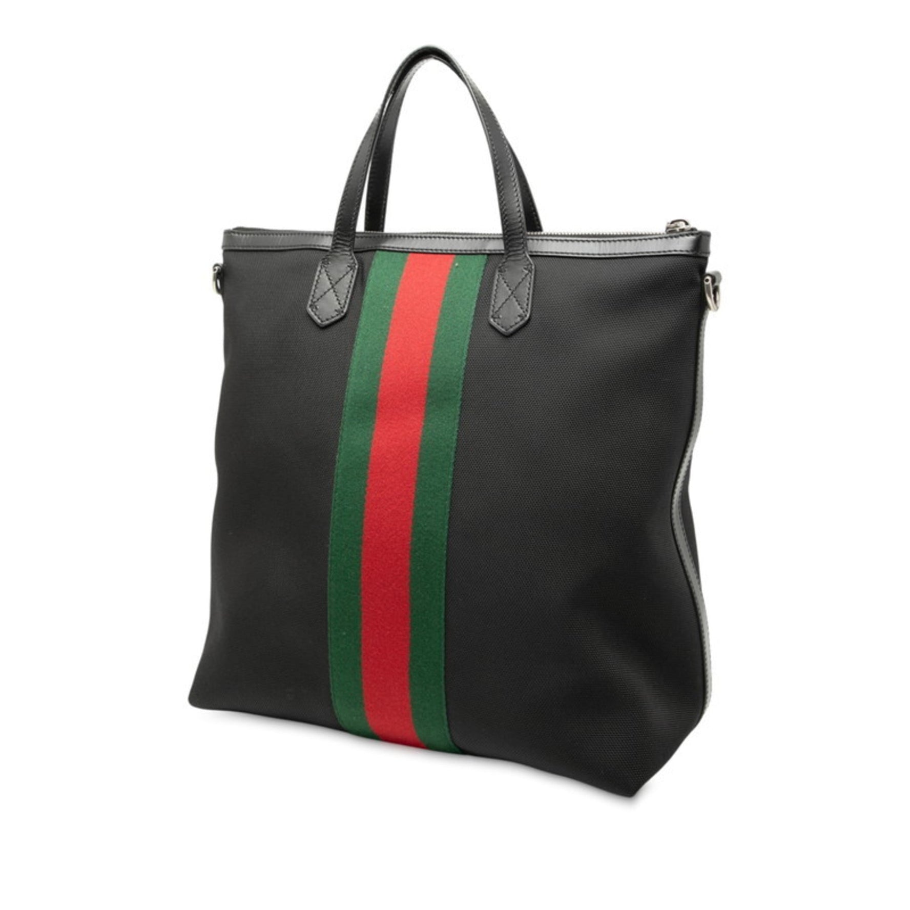 Gucci Sherry Line Tote Bag/Shoulder Bag Canvas Leather