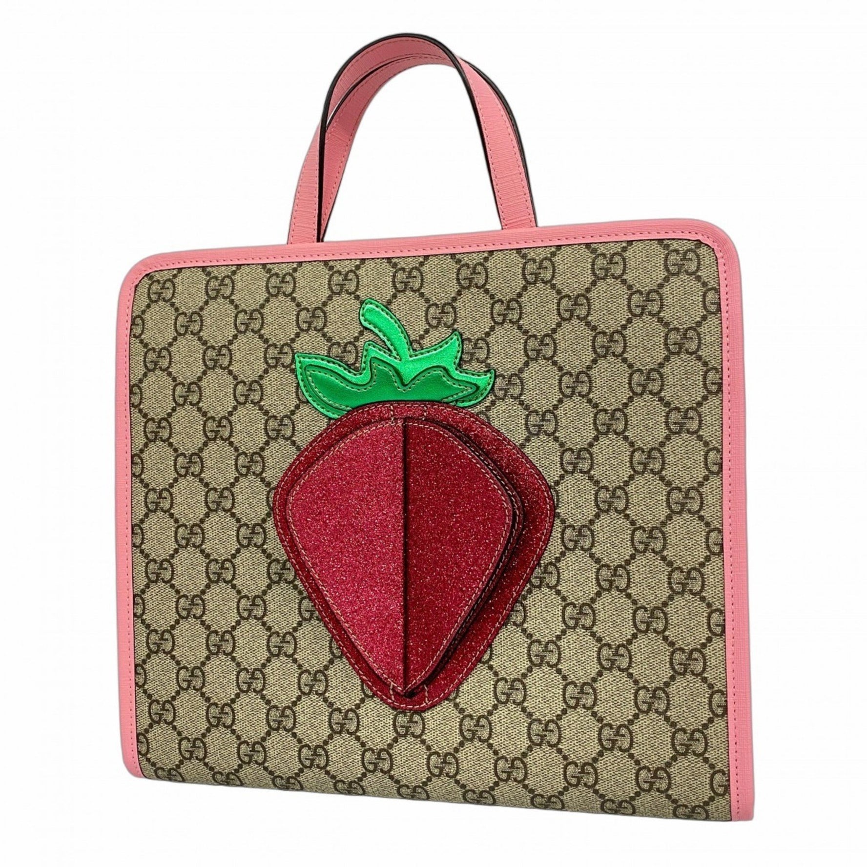 Gucci GG Supreme handbag brown pink women's
