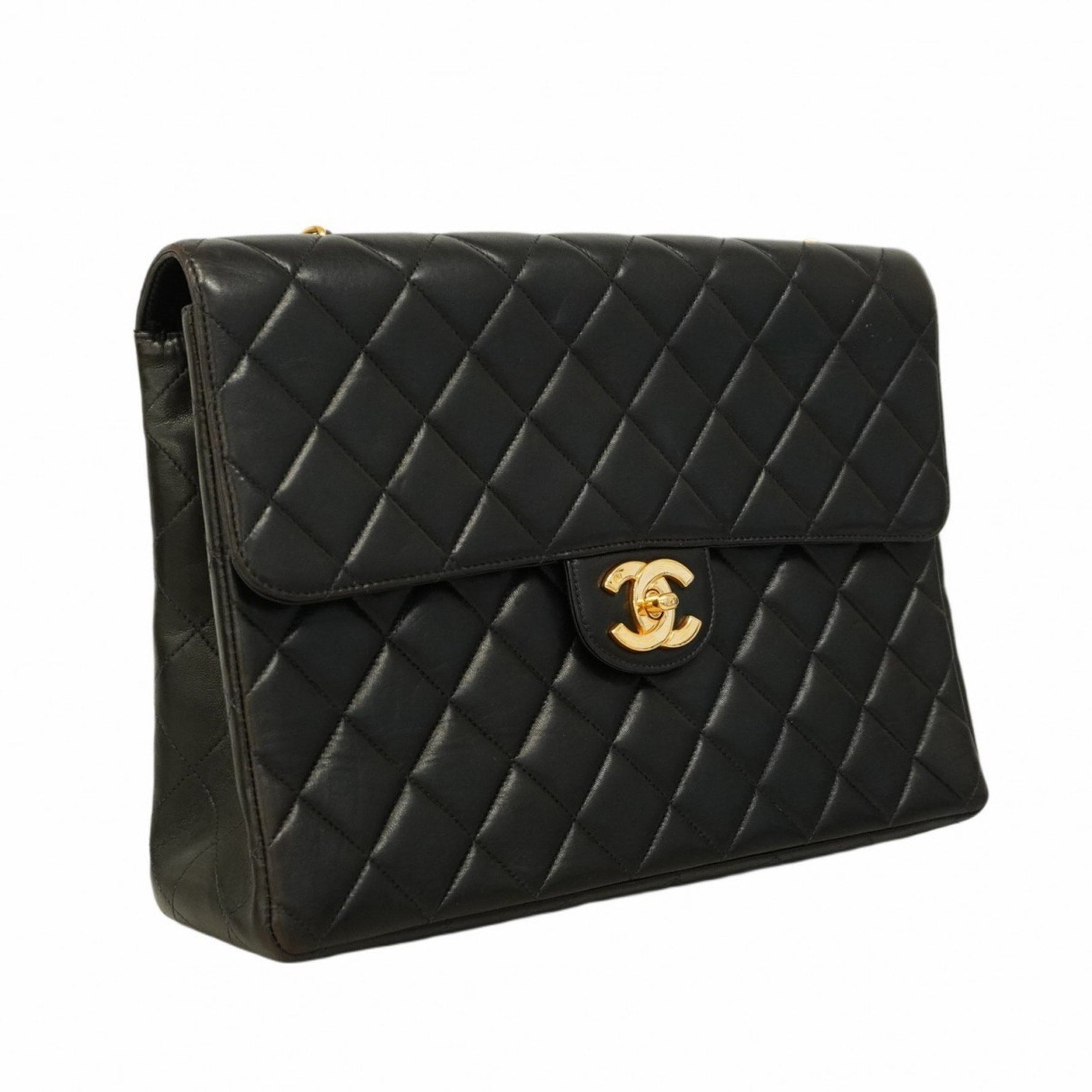 Chanel Shoulder Bag, Large Matelasse, Double Chain, Lambskin