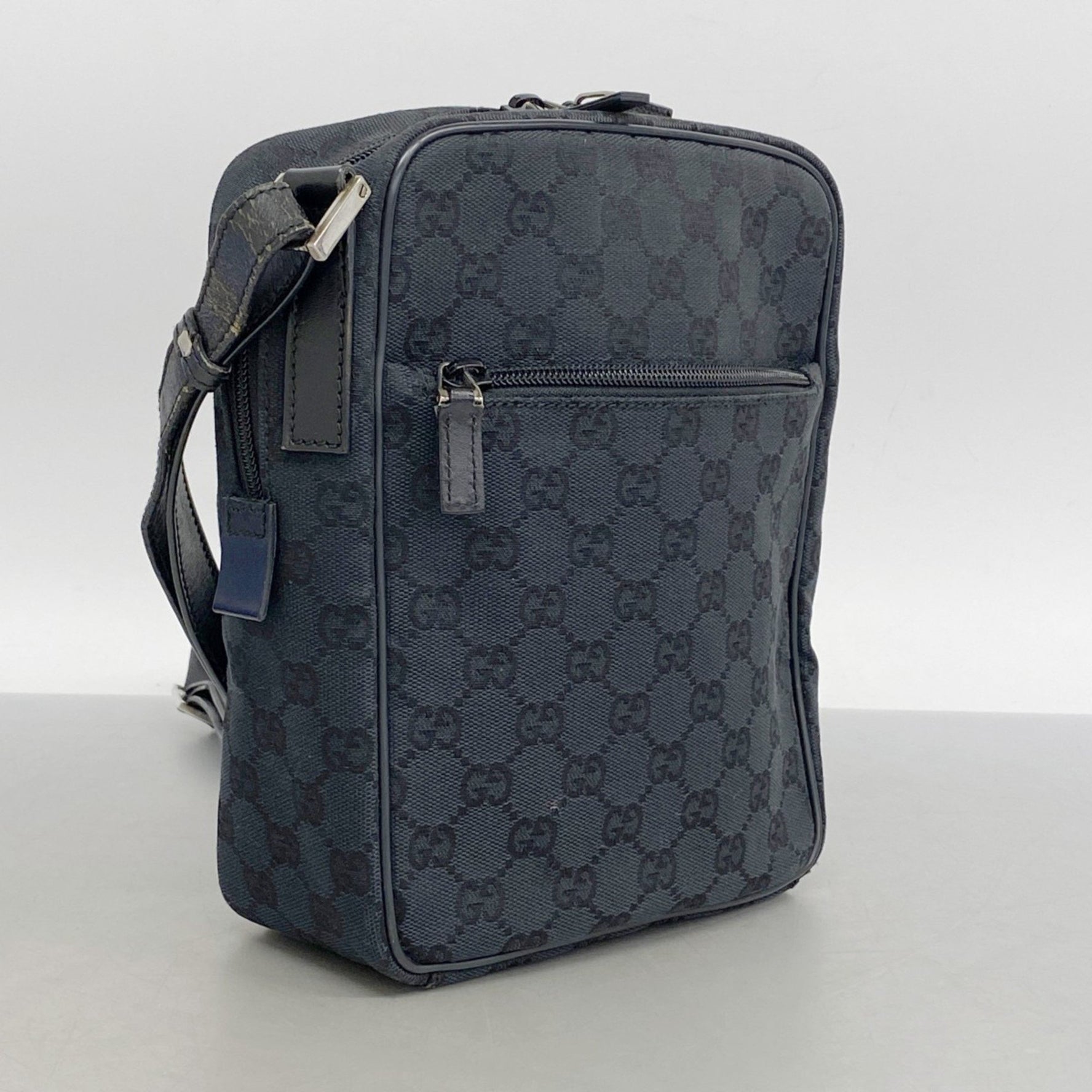 Gucci GG Canvas Shoulder Bag Black Women's