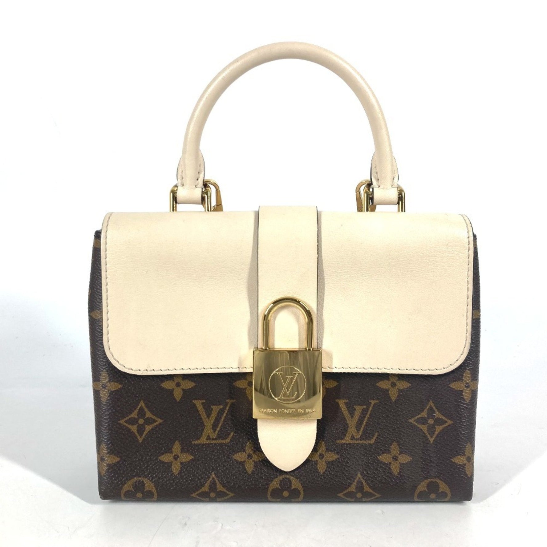 LOUIS VUITTON M44653 Monogram Rocky BB 2-Way Bag, Shoulder Bag/Handbag, Canvas, Women's, Crème White