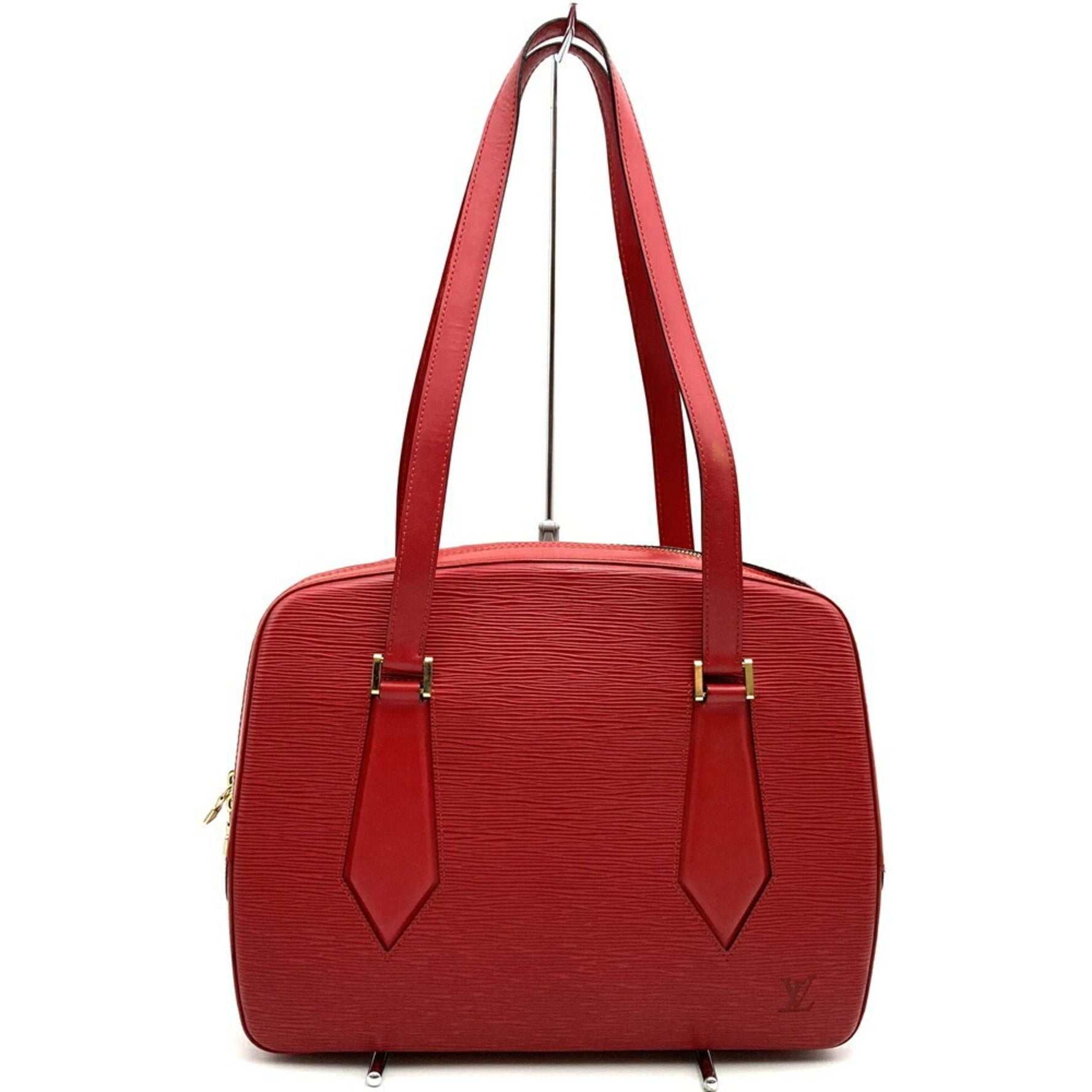 LOUIS VUITTON Voltaire Shoulder Bag, Red, Epi Leather