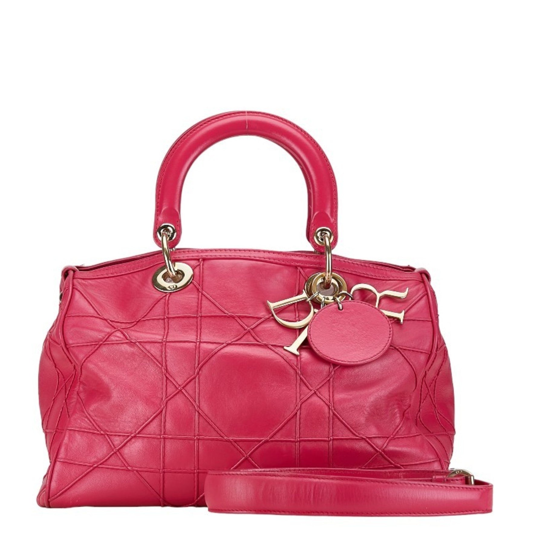 Christian Dior Dior Granville Cannage Handbag Shoulder Bag Leather