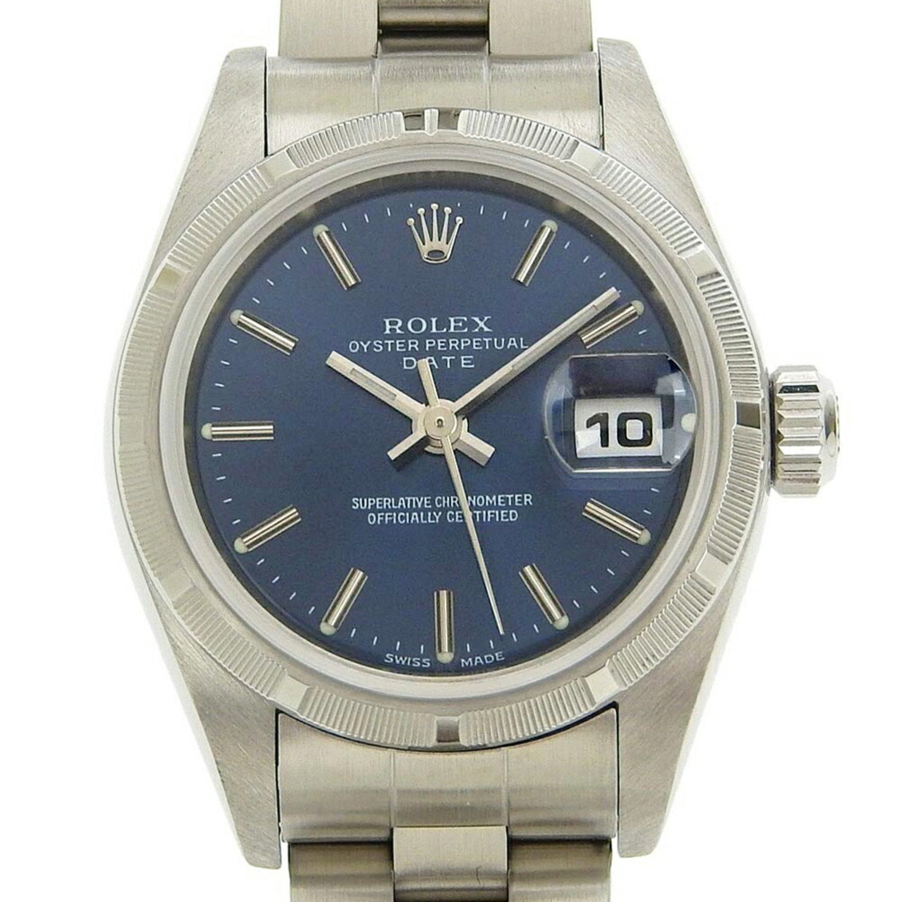 Rolex ROLEX Watch Oyster Perpetual Date A-series 1999-2000 Engine Turned Bezel