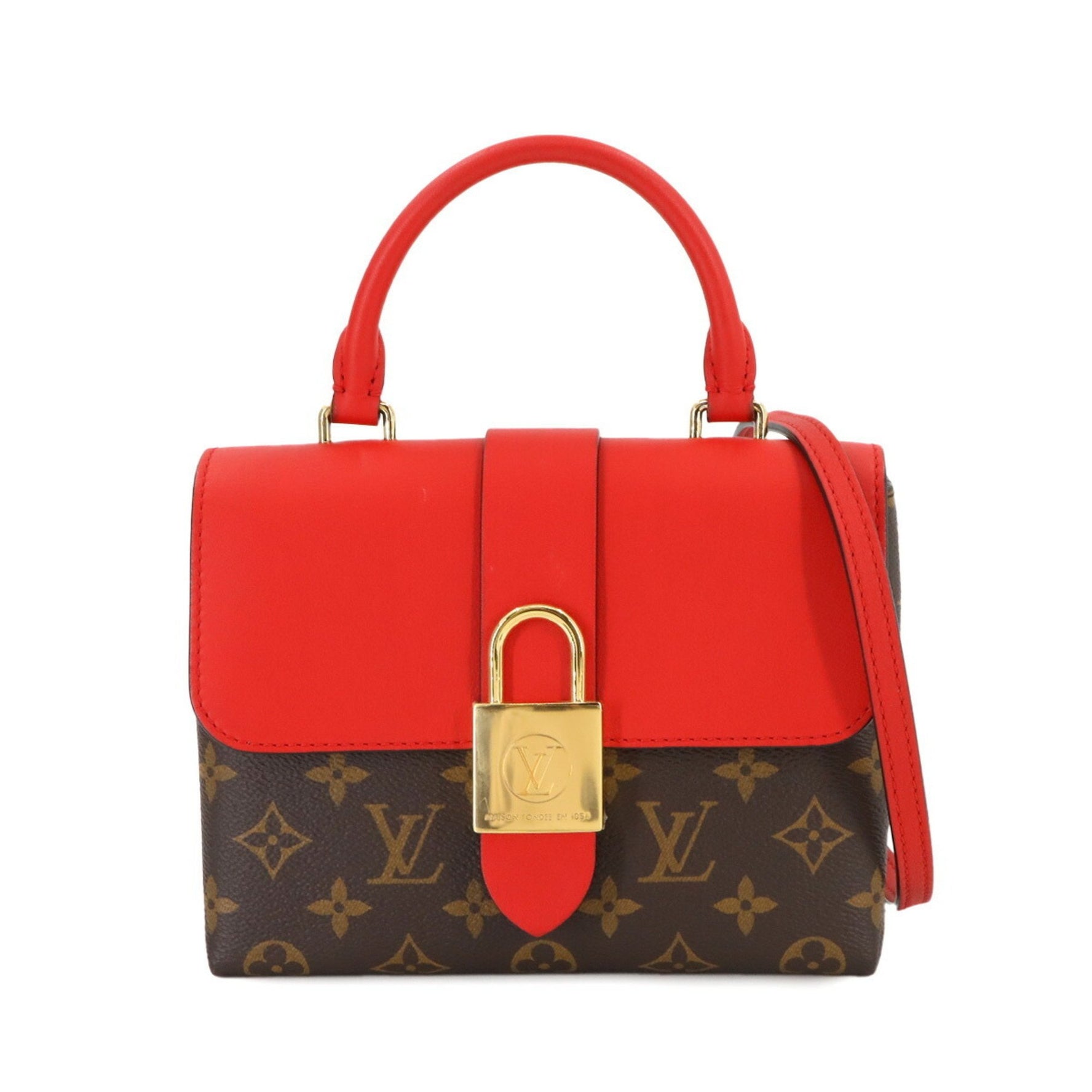 Louis Vuitton Monogram Rocky BB 2-way Hand/Shoulder Bag, Coquelicot, M44322, Locky