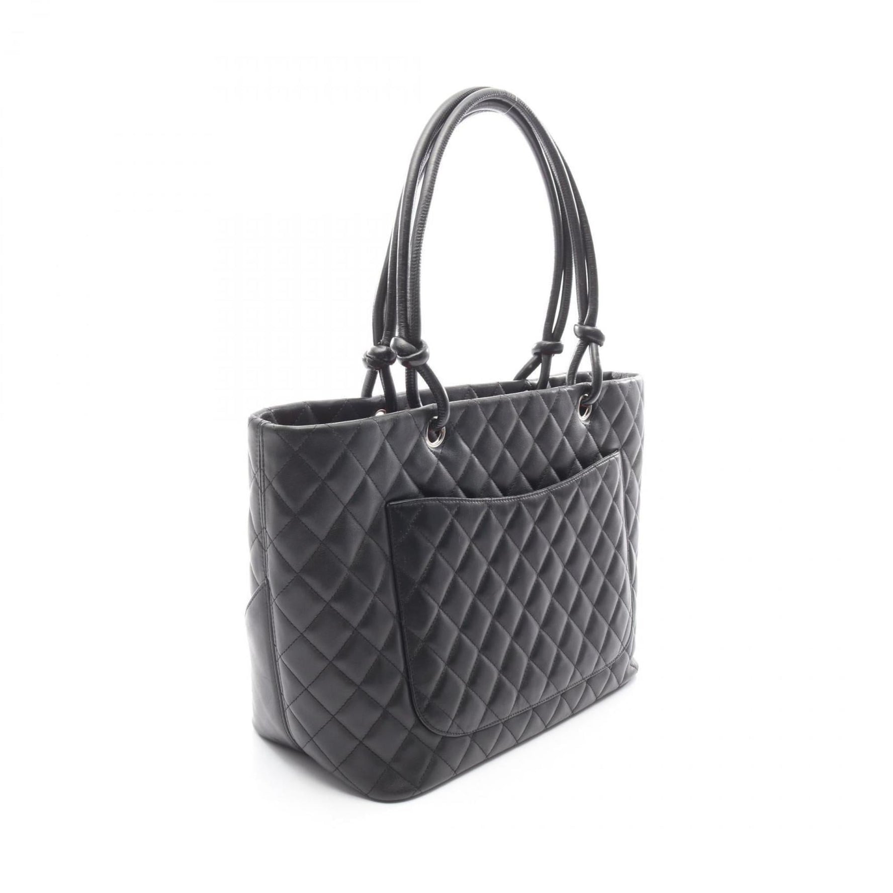 CHANEL Cambon Line Large Tote Bag, Lambskin Leather