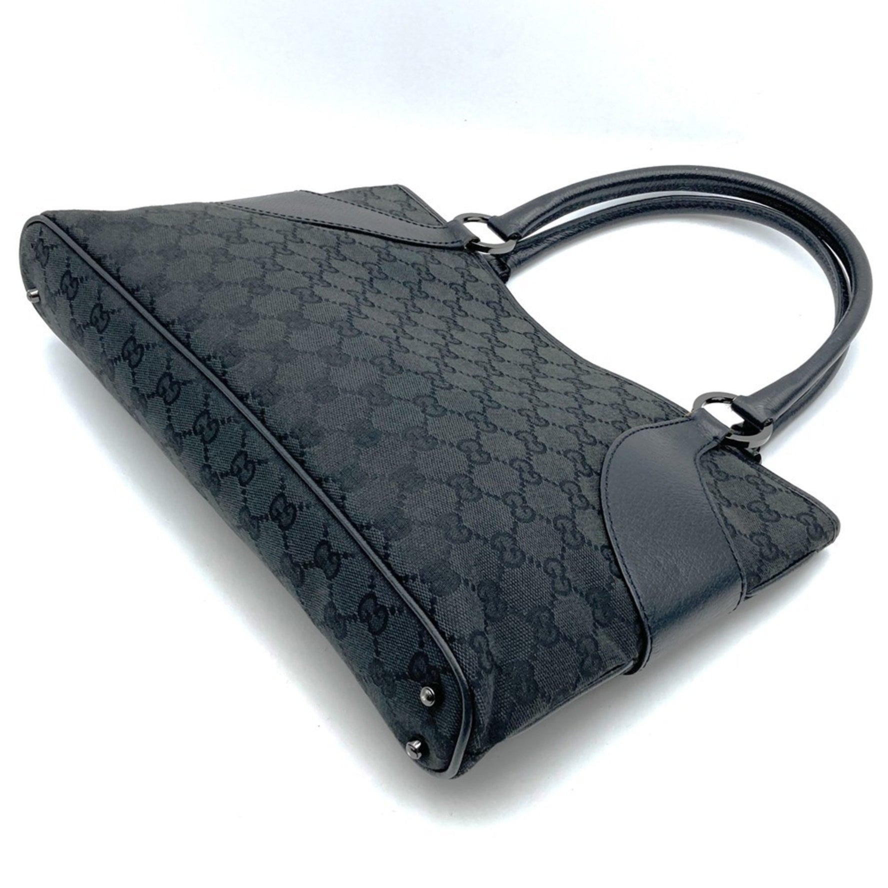 GUCCI Handbag GG Canvas Leather