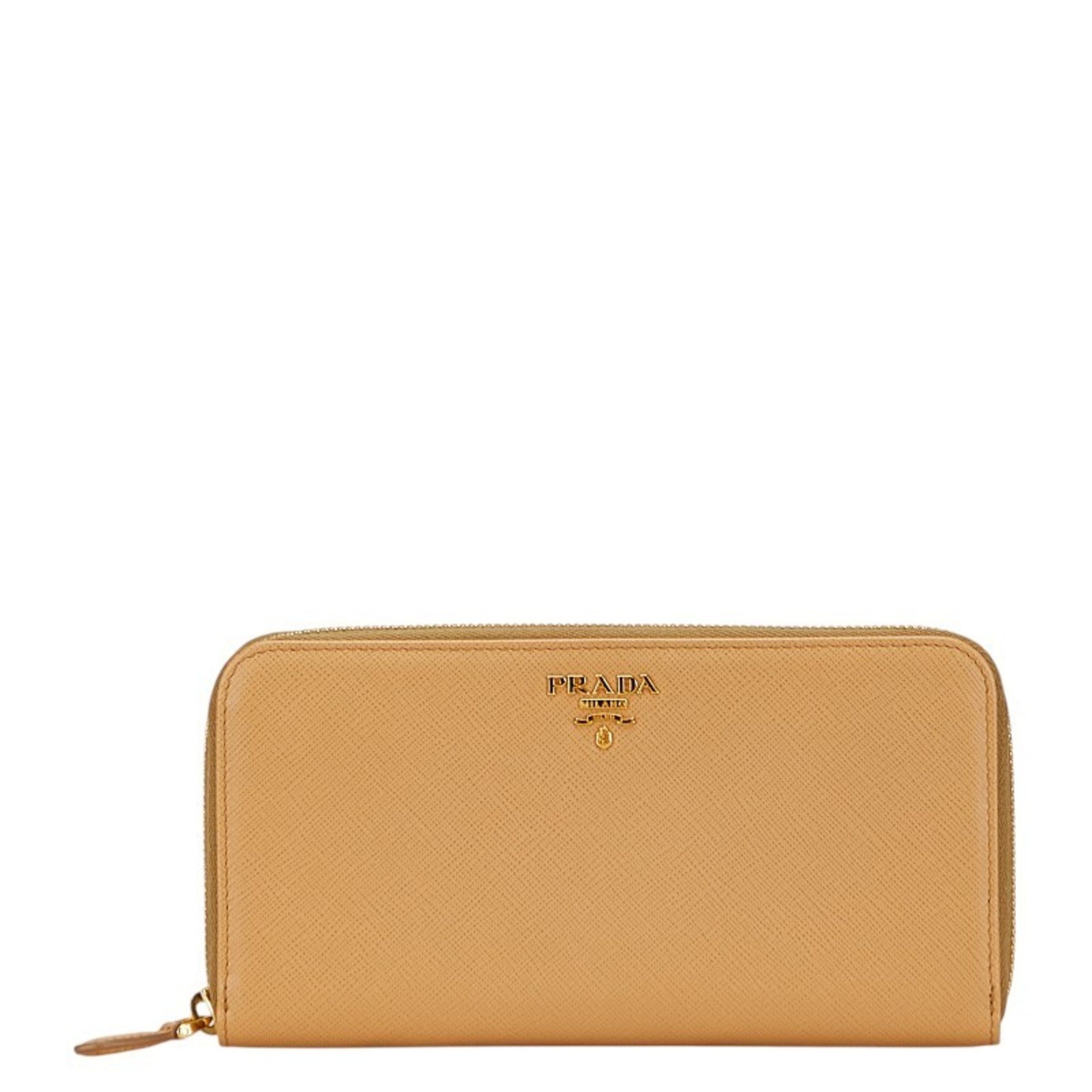 Prada Logo Long Wallet Saffiano Leather
