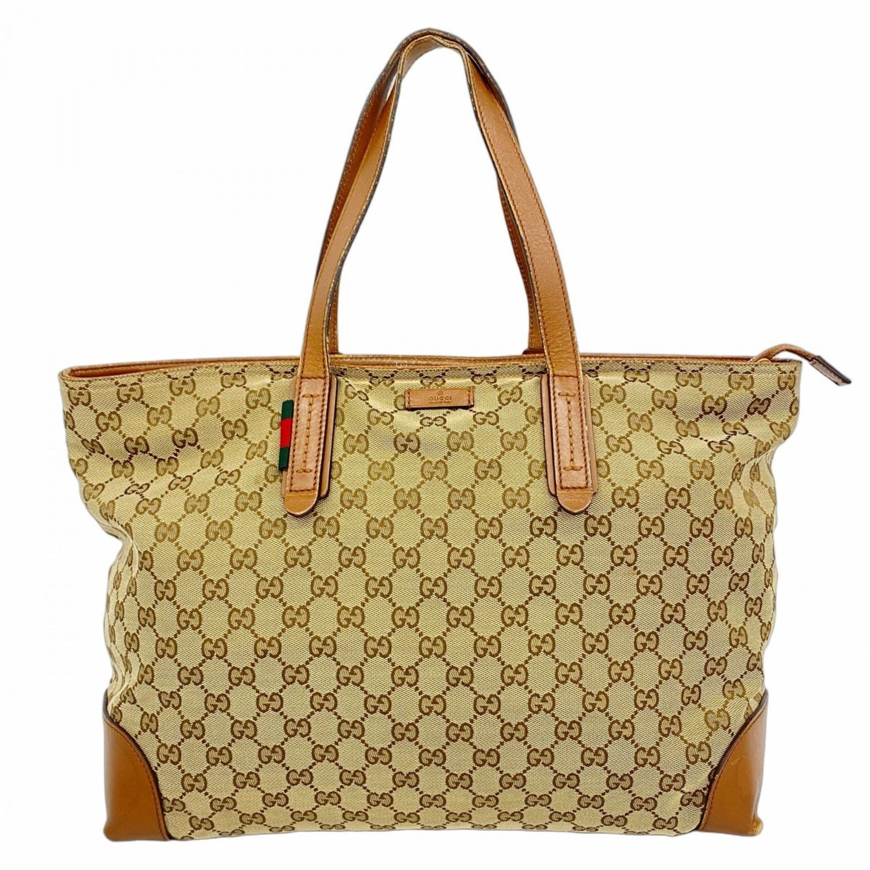 Gucci GG Canvas Tote Bag Brown Women's