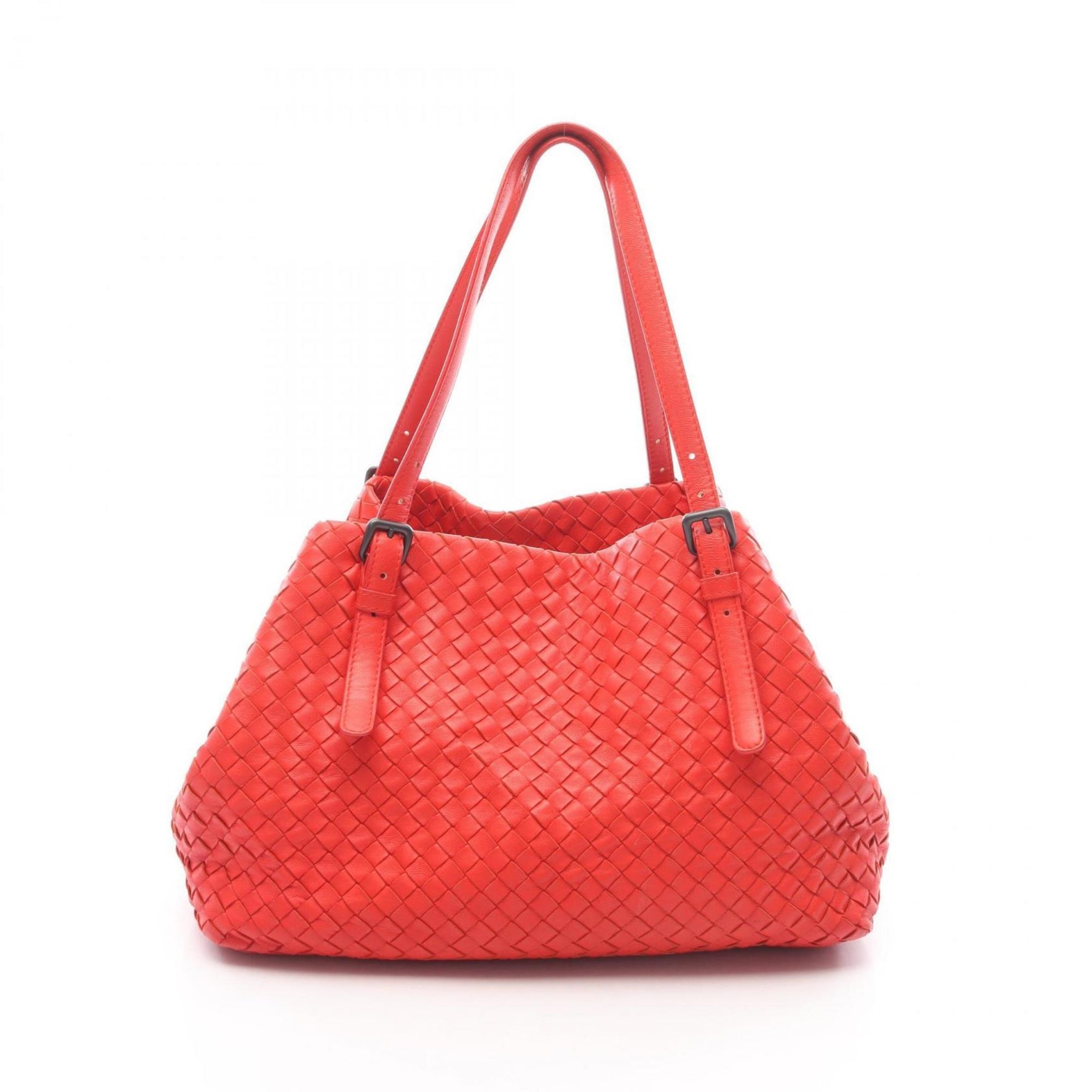 Bottega Veneta Intrecciato Tote Bag, Leather, Red