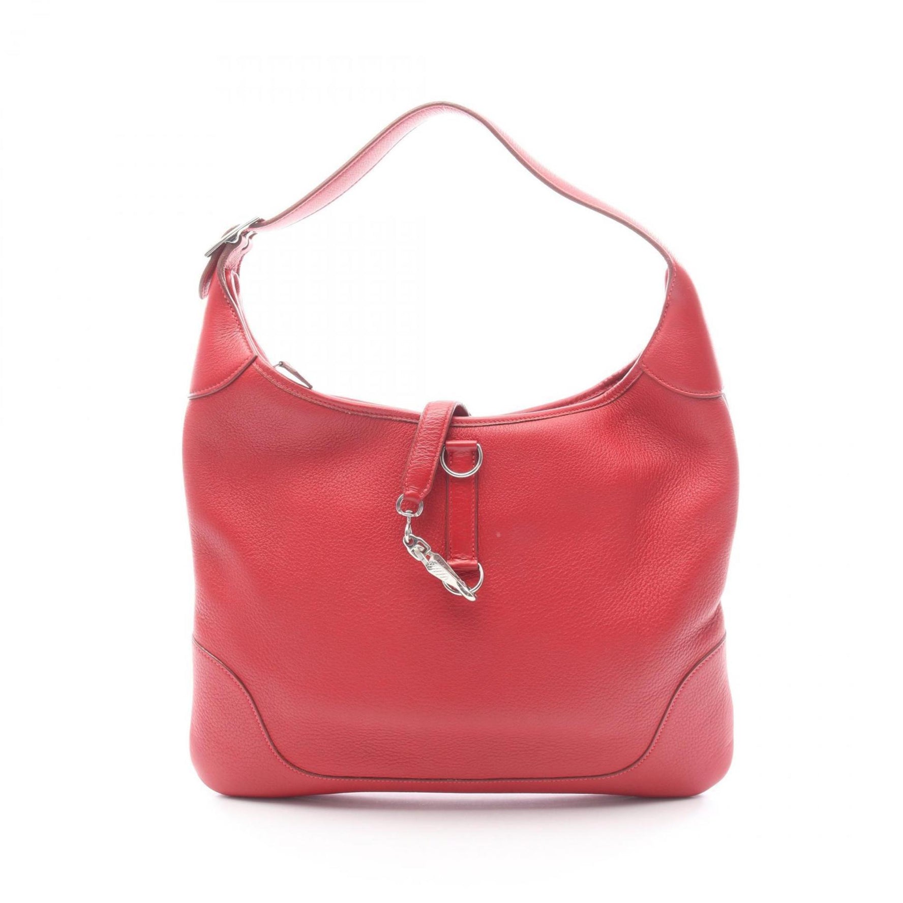 Hermes Hermès Trim 38 Shoulder Bag in Taurillon Clemence Leather, Red