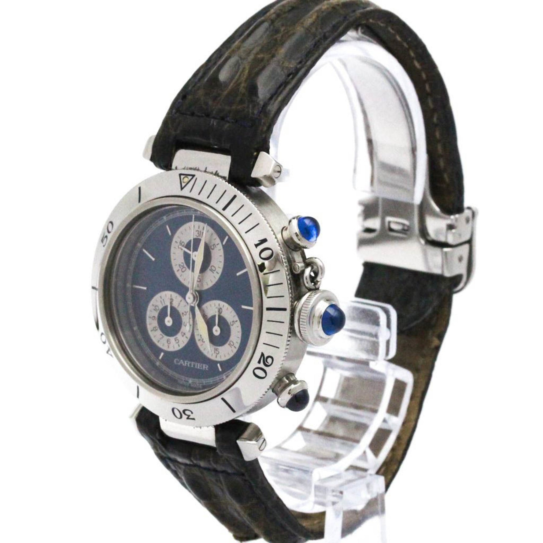 CARTIER Pasha Chronoreflex Steel Quartz Watch
