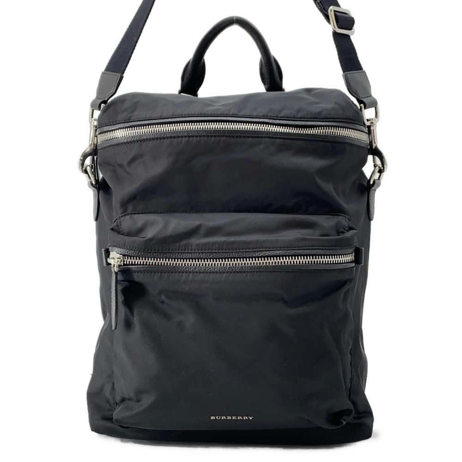 Burberry Backpack Nylon BURBERRY Bag 2way Shoulder Black