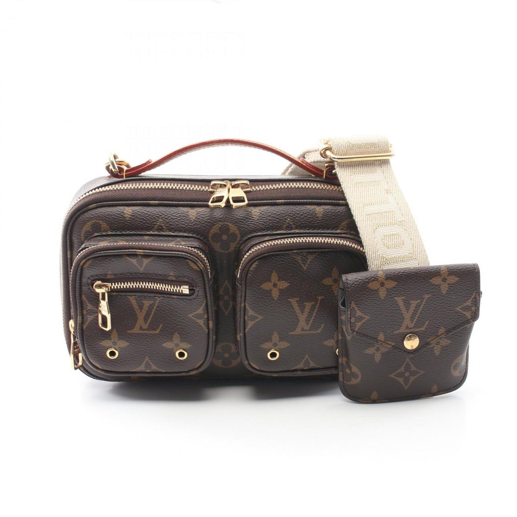 LOUIS VUITTON Utility Crossbody Monogram Shoulder Bag Coated Canvas Leather Women's Brown M80446 Louis Vuitton Bags