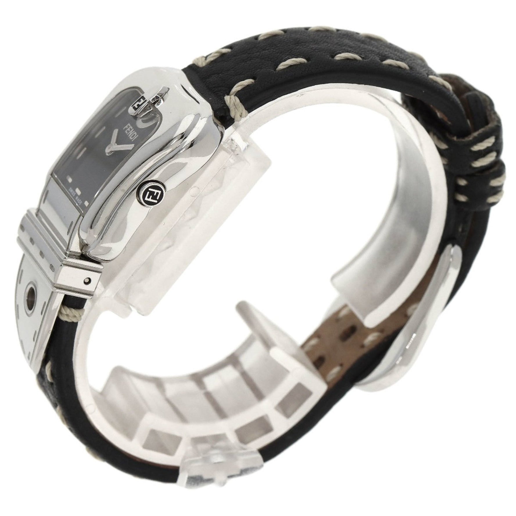 Fendi 3800L B-Fendi watch, stainless steel, leather, women's, FENDI