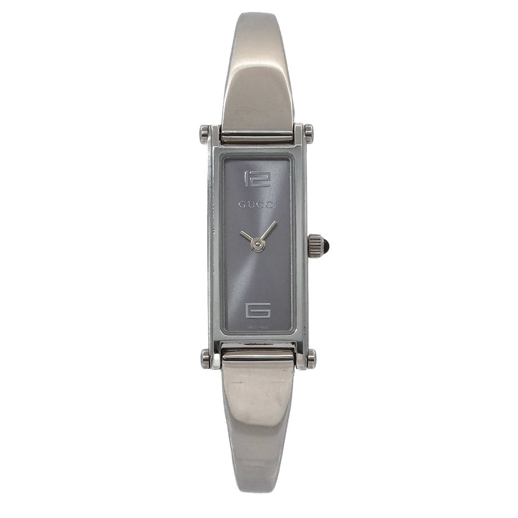 Gucci Bangle Watch Grey Quartz
