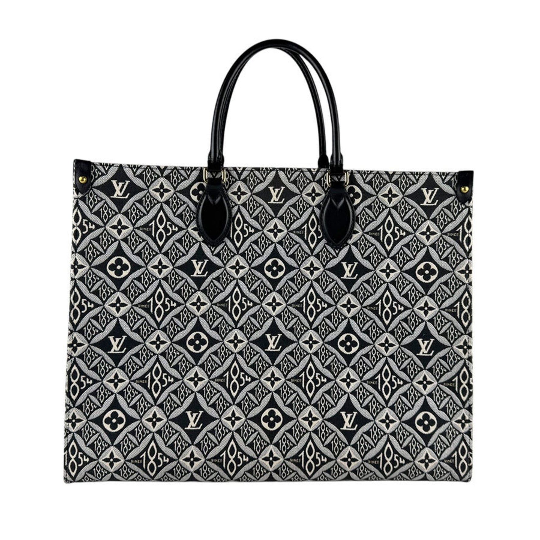 Louis Vuitton Monogram Jacquard On-the-Go GM Shoulder Bag/Handbag, Black, Men's/Women's, M57207 z6526