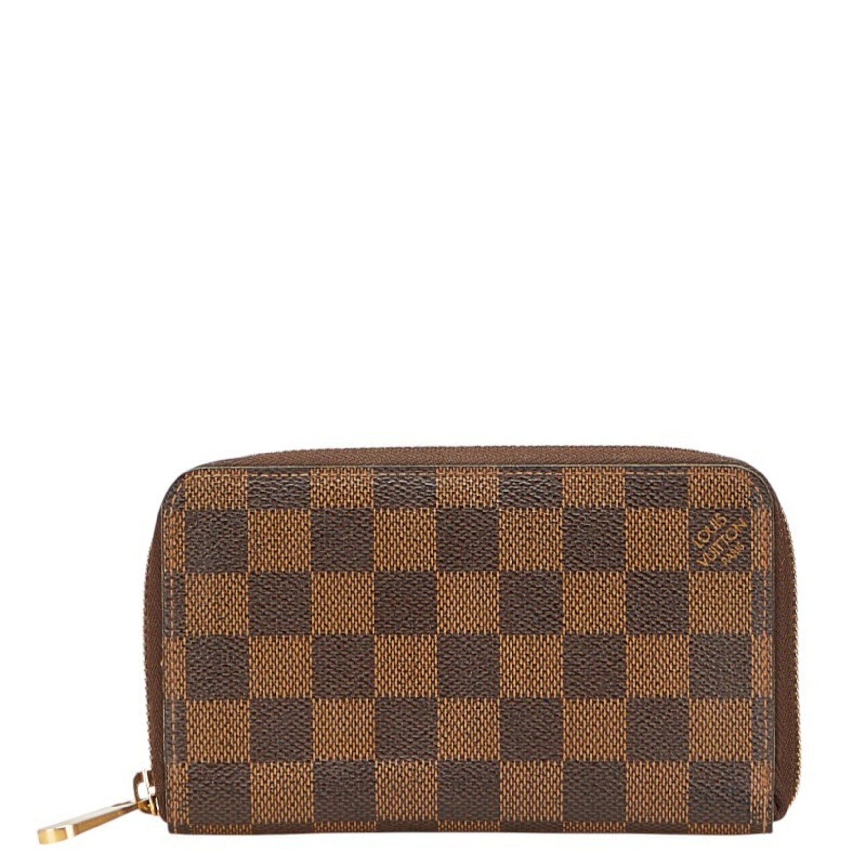 Louis Vuitton Damier Zippy Compact Wallet, Round Zipper Long Wallet Leather, LOUIS VUITTON