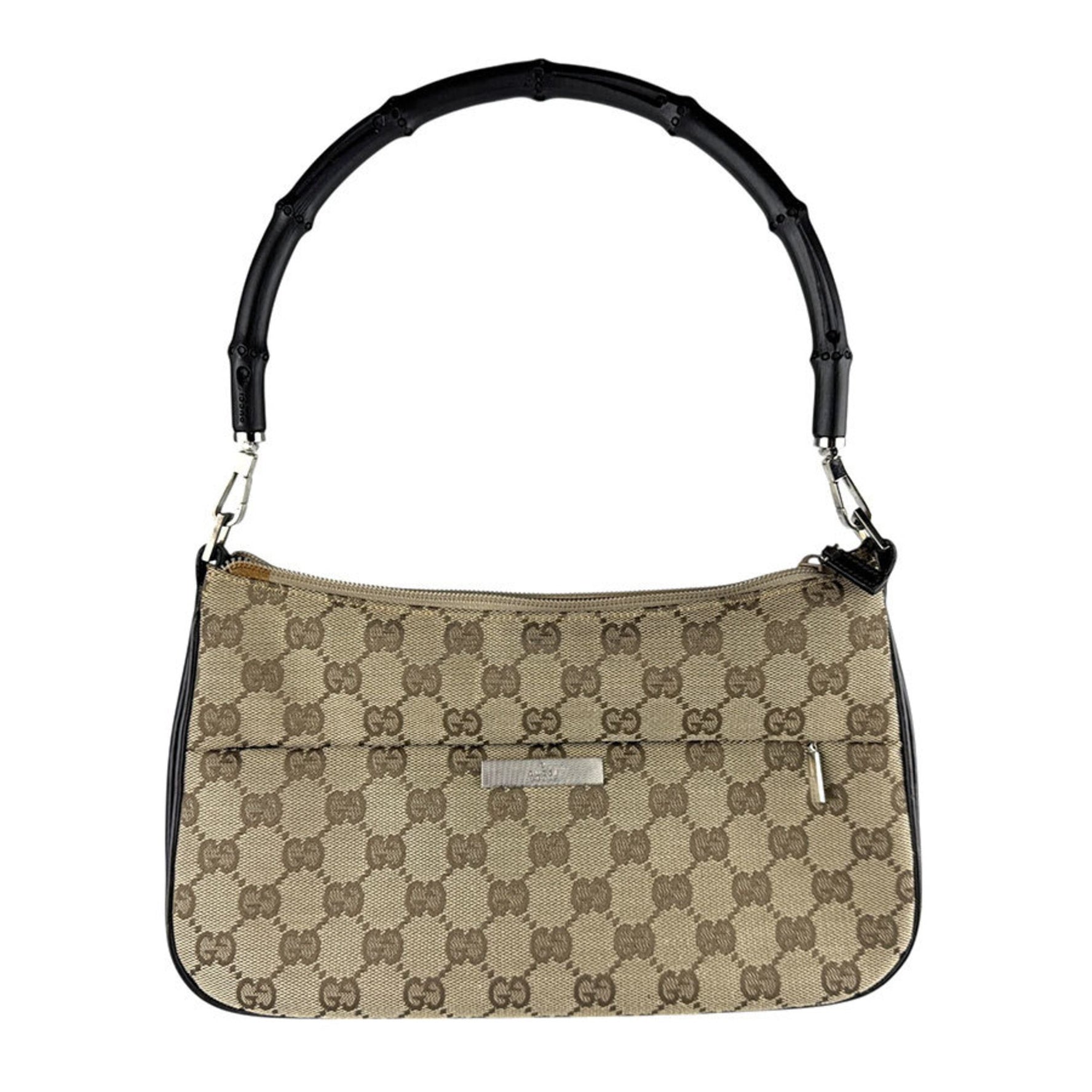 Gucci Bamboo GG Canvas Handbag