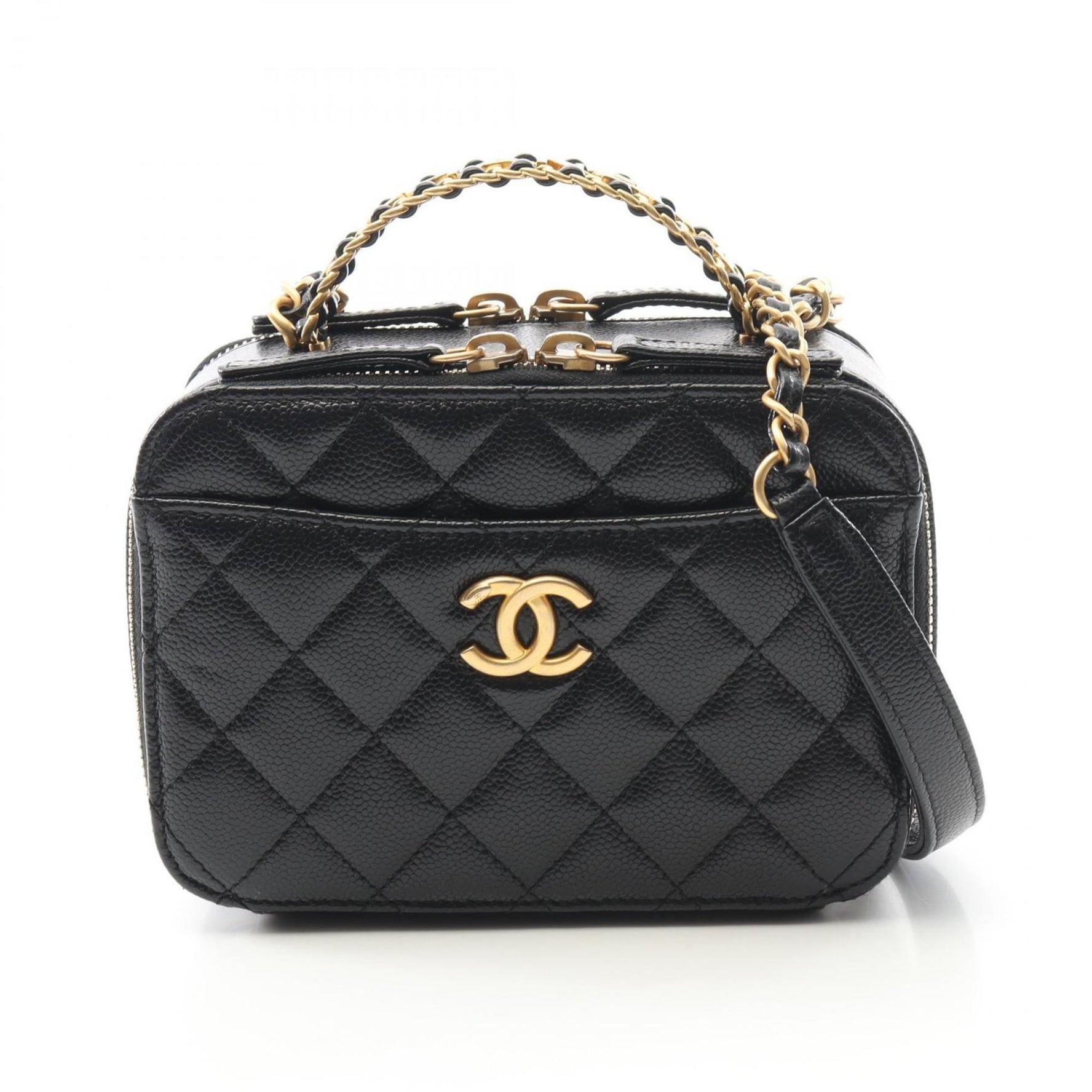CHANEL Matelasse Vanity Bag Shoulder in Calfskin Leather