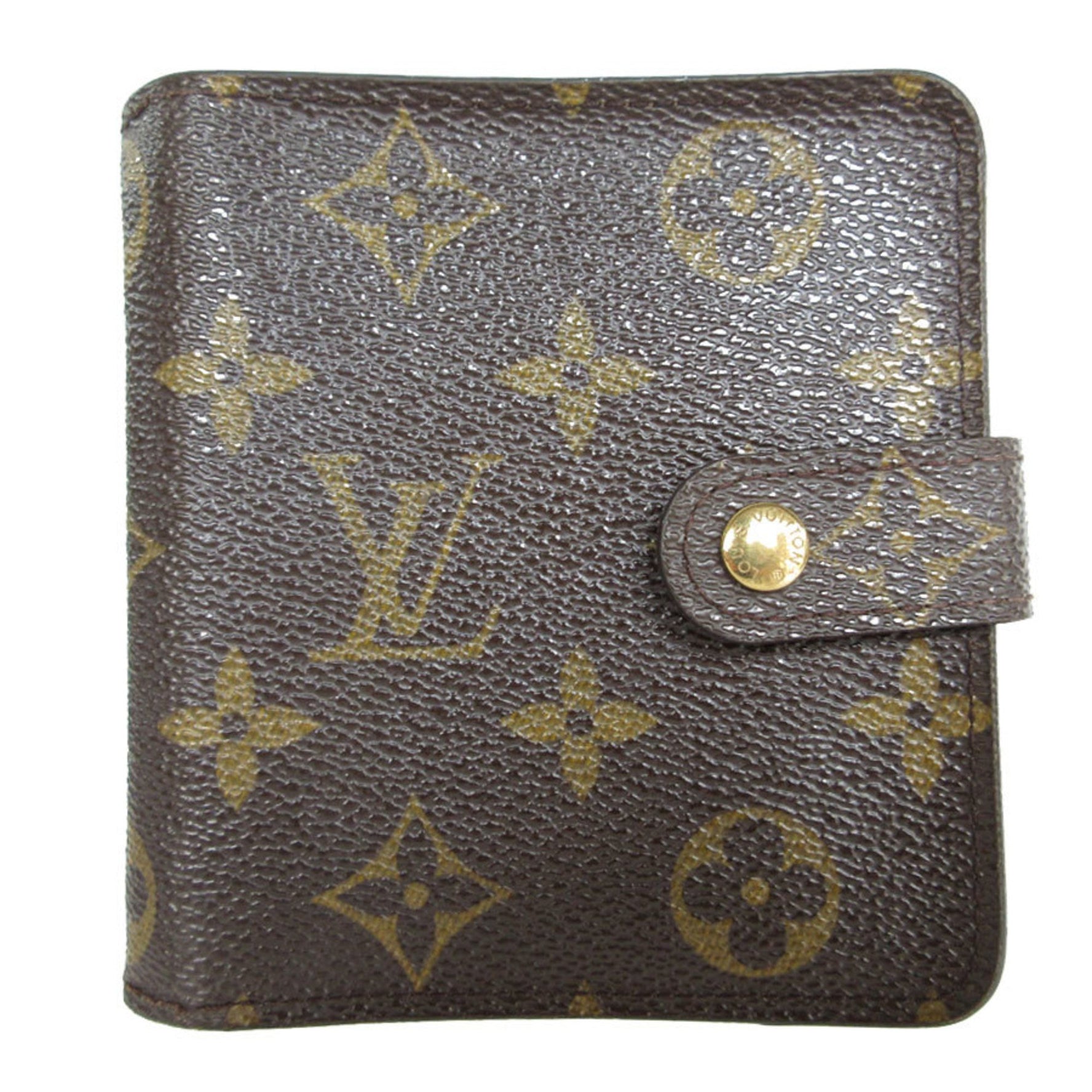 Louis Vuitton Bi-fold wallet Monogram Compact Zip canvas Gold
