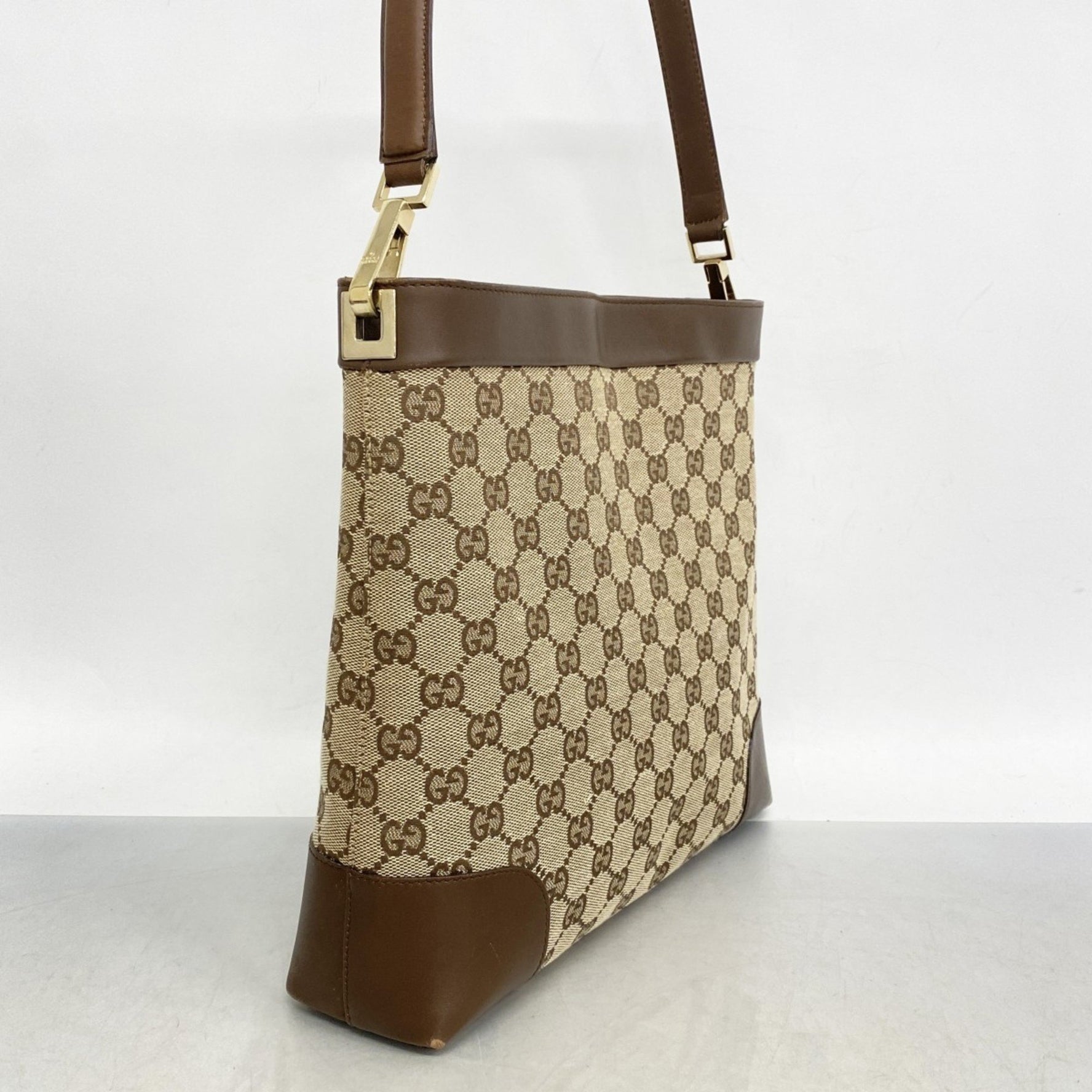 Gucci GG Canvas Shoulder Bag 001 4231 Champagne