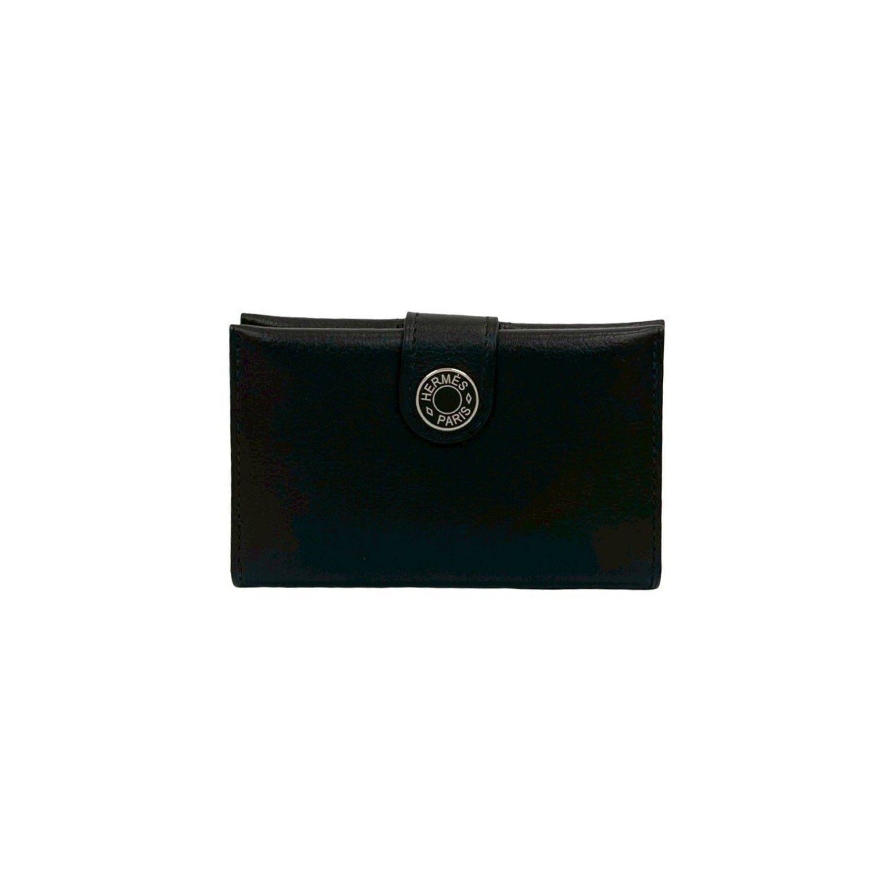 Unused, stored item, B engraved, HERMES RMS bifold leather card case, business holder, pass