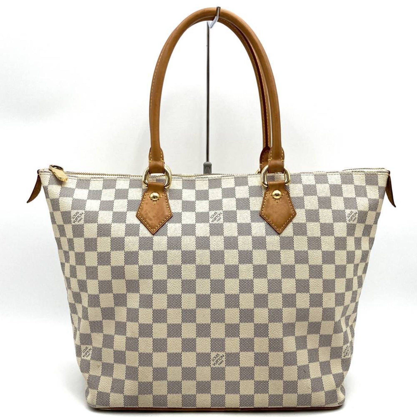 Louis Vuitton Saleya MM Tote Bag Beige Damier Azur Canvas