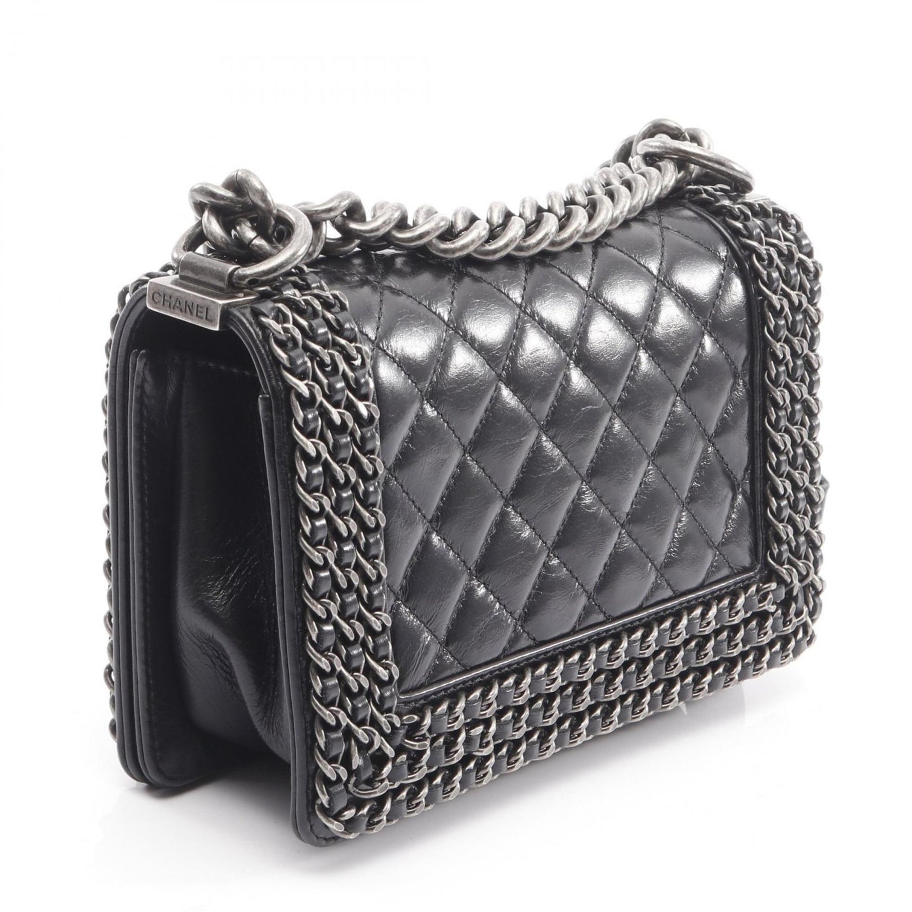 CHANEL Boy Small Shoulder Bag Leather Lambskin (Sheepskin)