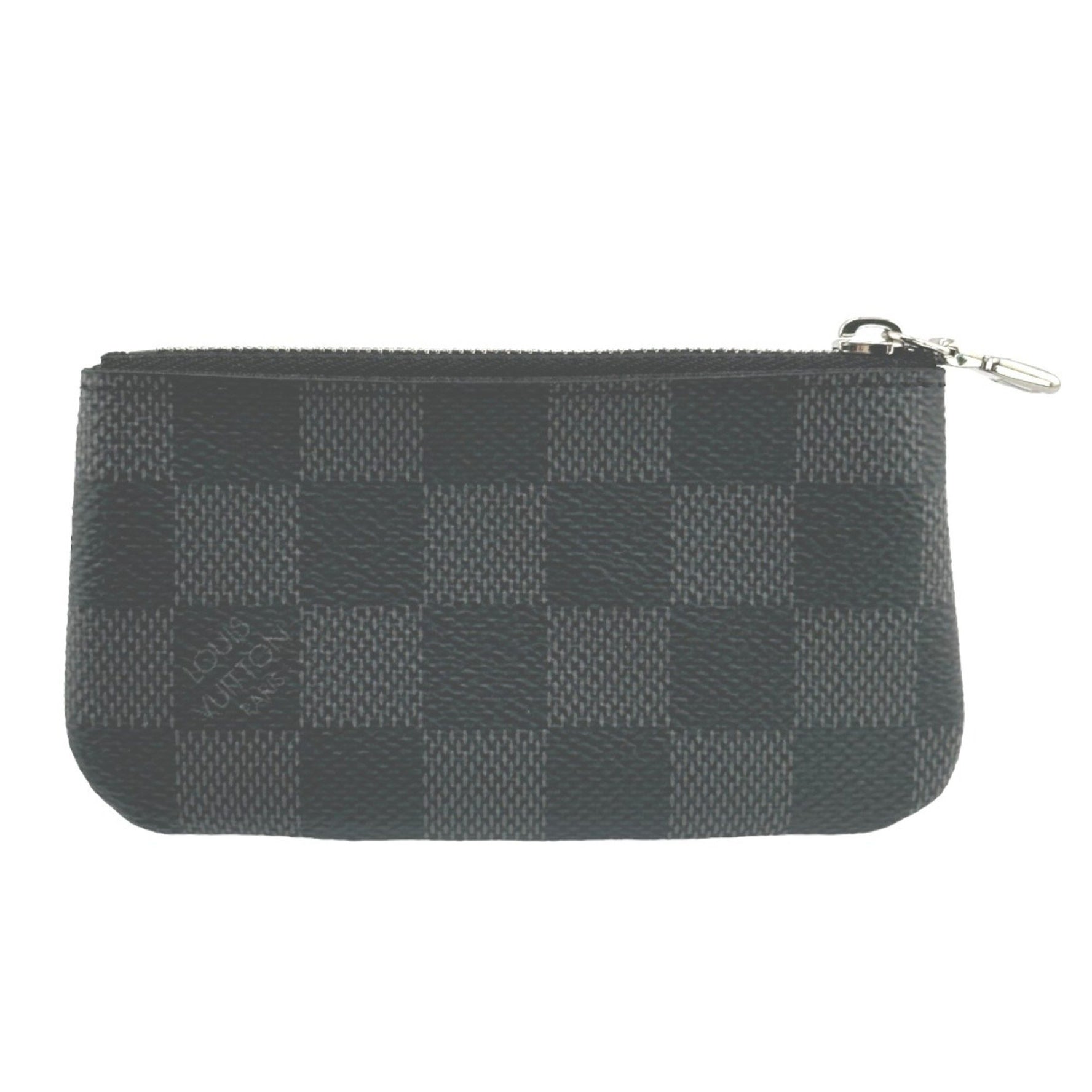 Louis Vuitton Key Case, Coin Purse and Graphite Pochette Cle, Damier Canvas Grey