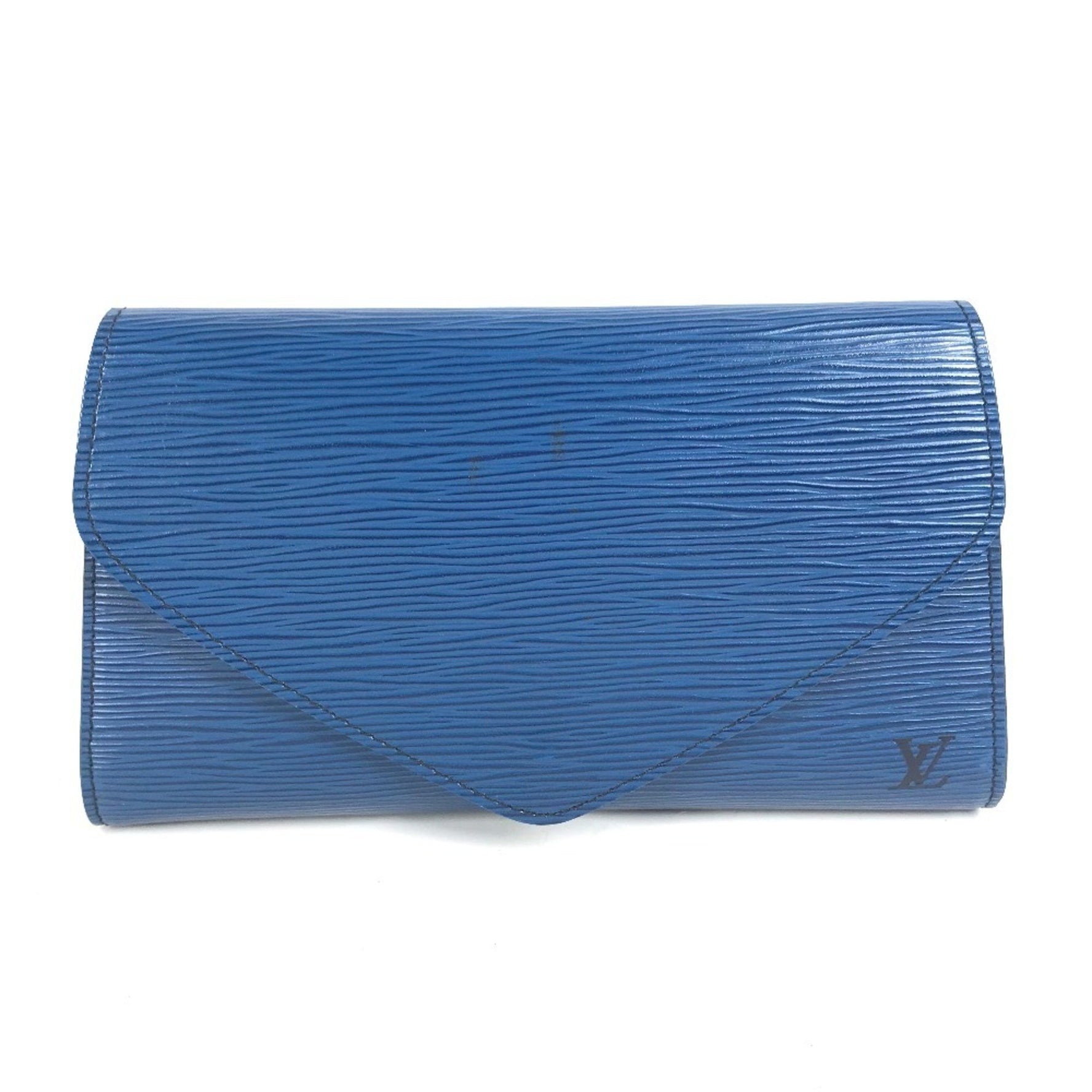 LOUIS VUITTON M52635 Epi Art Deco Pouch/Clutch Bag in Leather, Toledo Blue, Women's