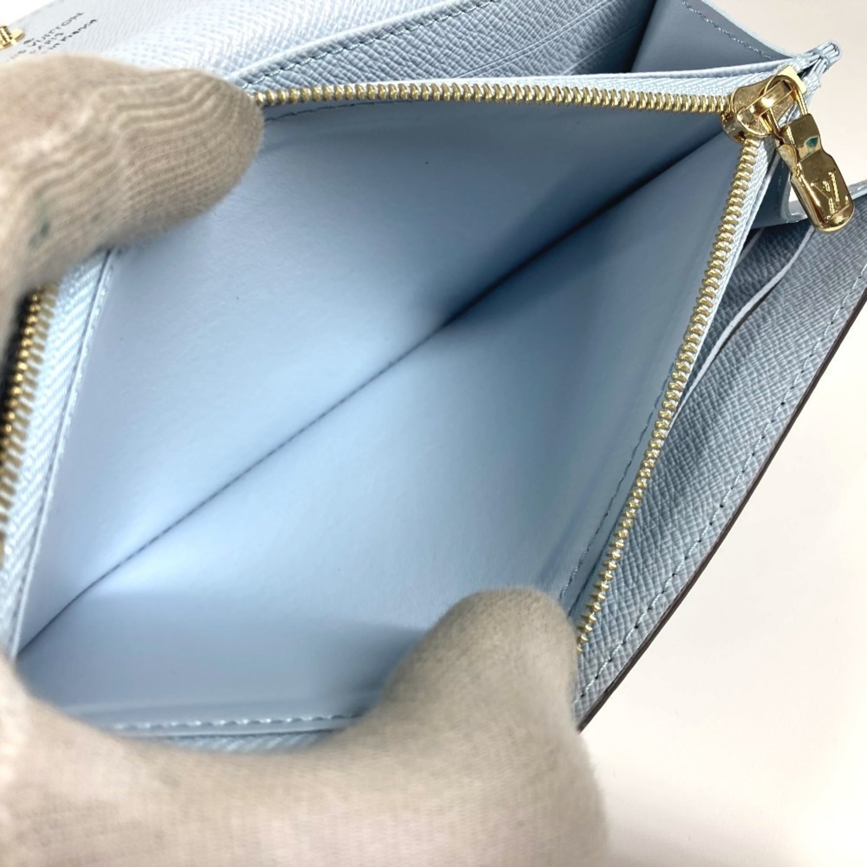 Louis Vuitton Monogram Portefeuille Sarah NM Long Wallet Bi-fold Canvas Men's Blue Olympe