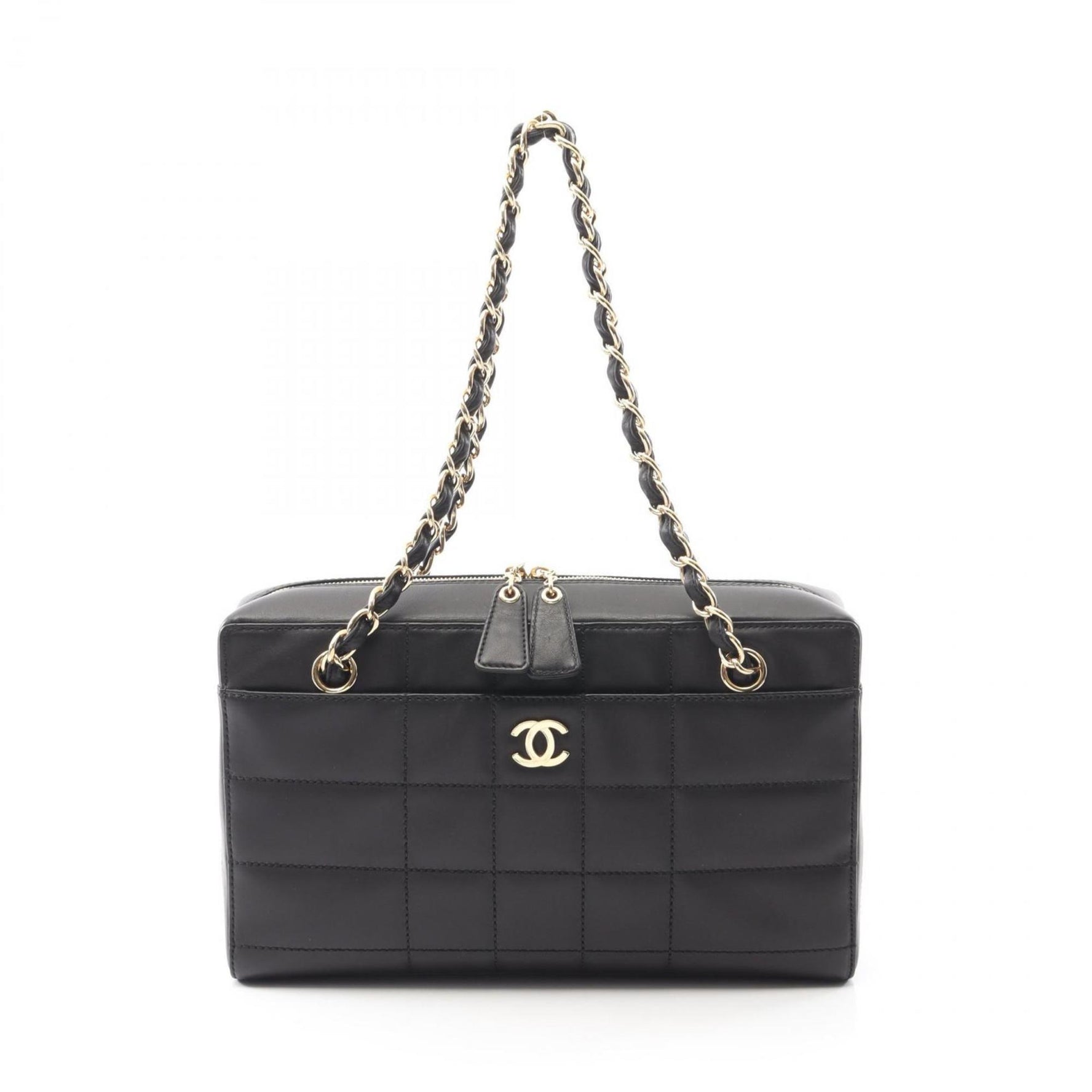 CHANEL Chocobar Shoulder Bag, Leather