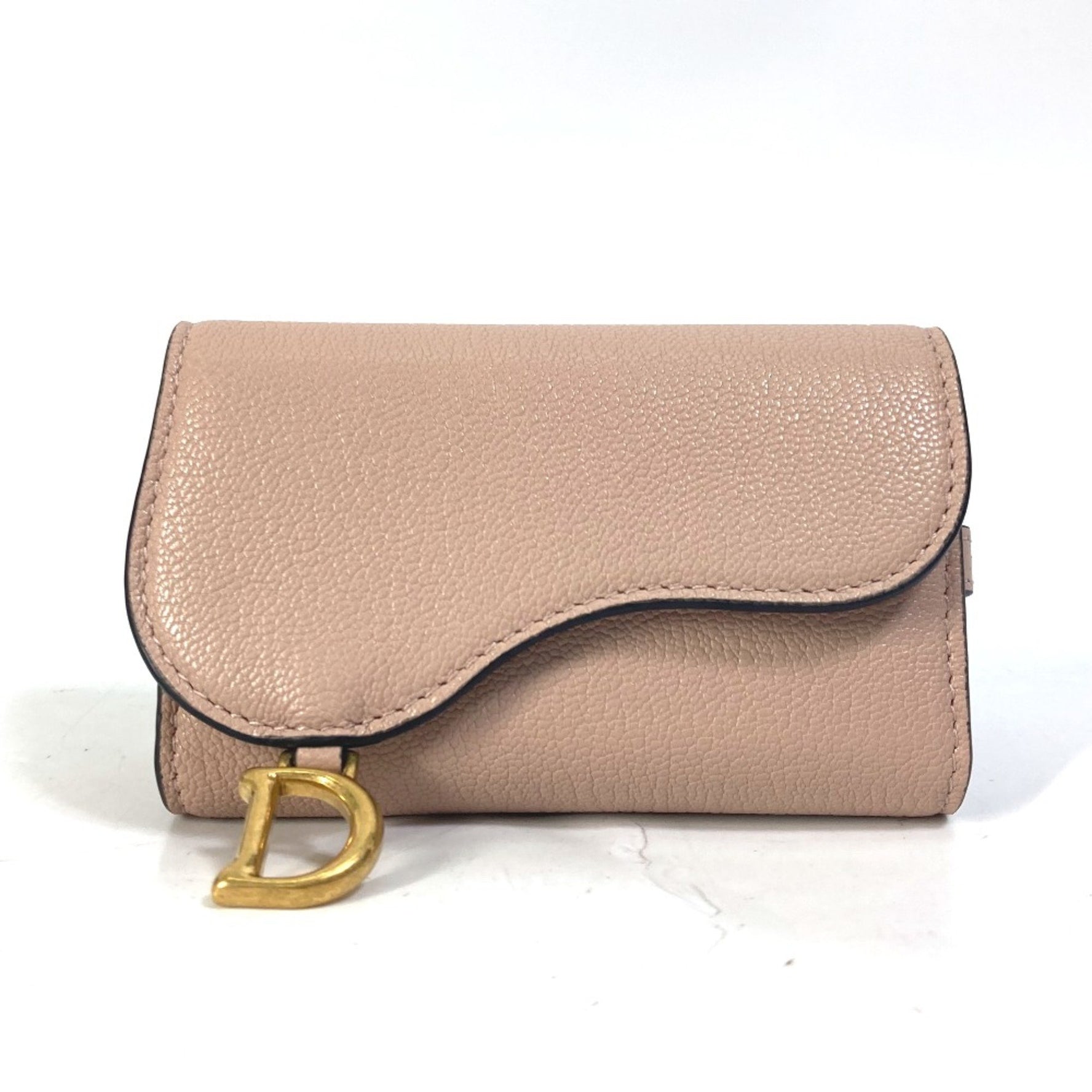 Christian Dior saddle key key ring Key Case Gold