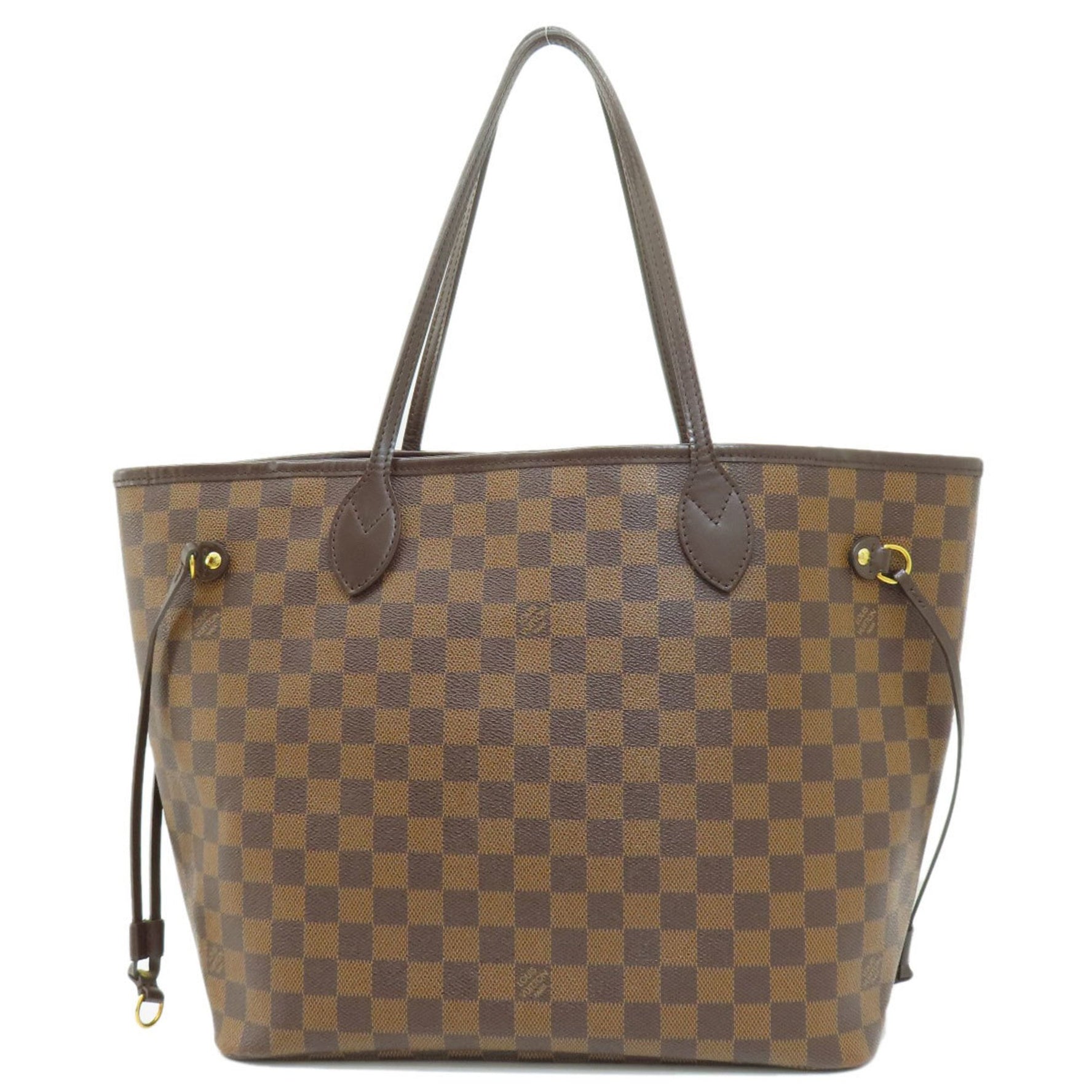 Louis Vuitton Neverfull MM Damier Ebene Tote Bag Canvas