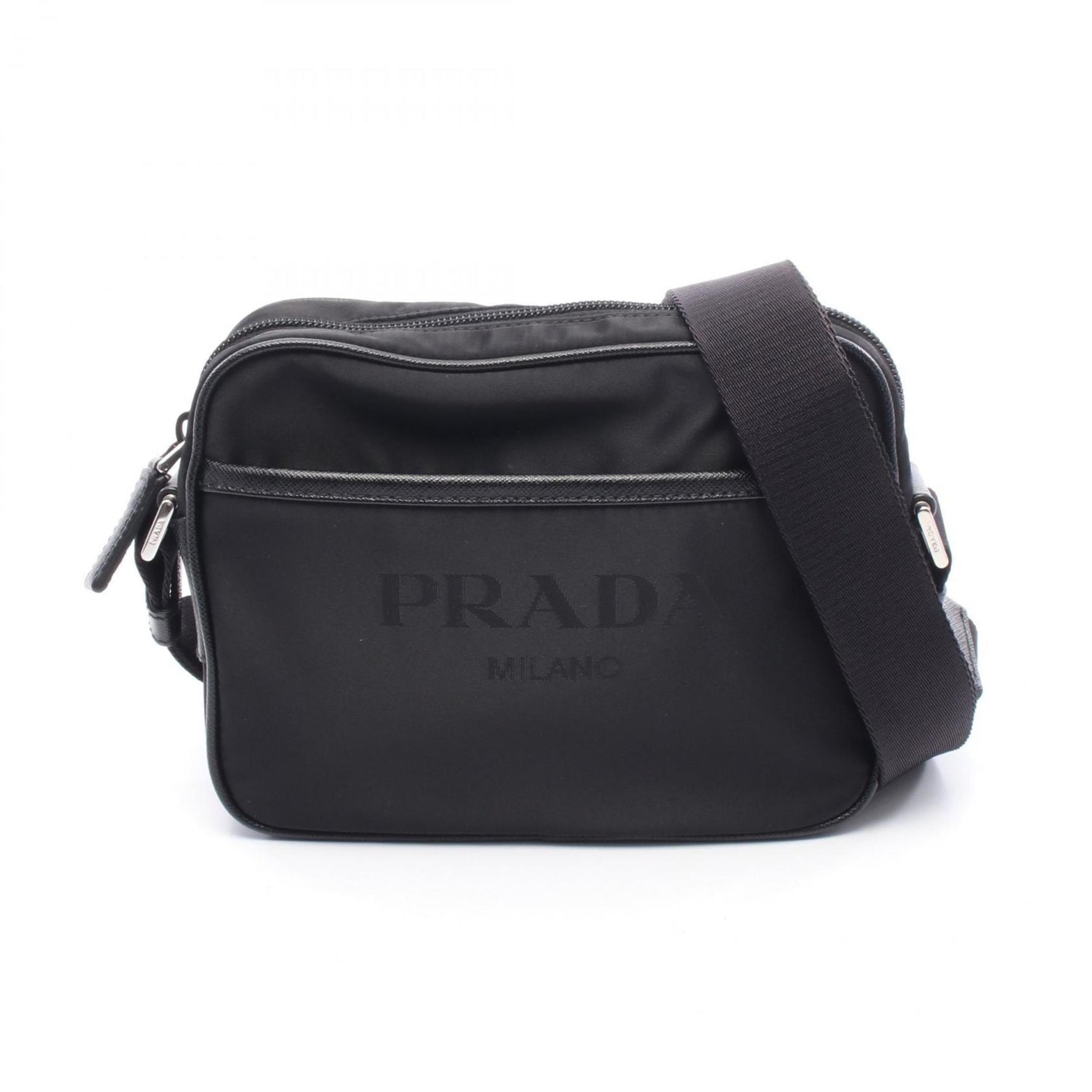 Prada TESSUTO+SAFFIANO Shoulder Bag in Nylon and Saffiano Leather