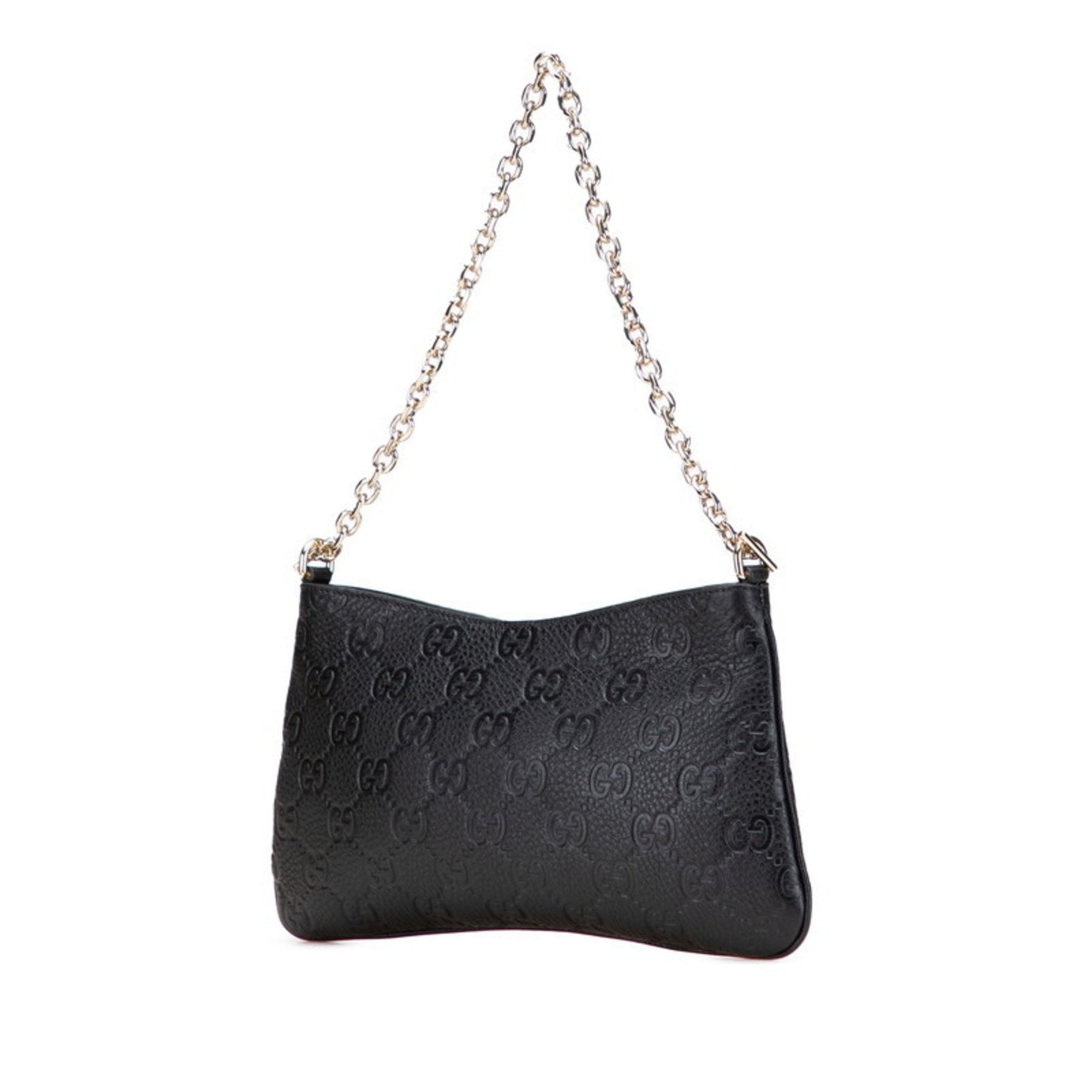 Gucci GG Emblem Medium Chain Handbag/Shoulder Bag Leather