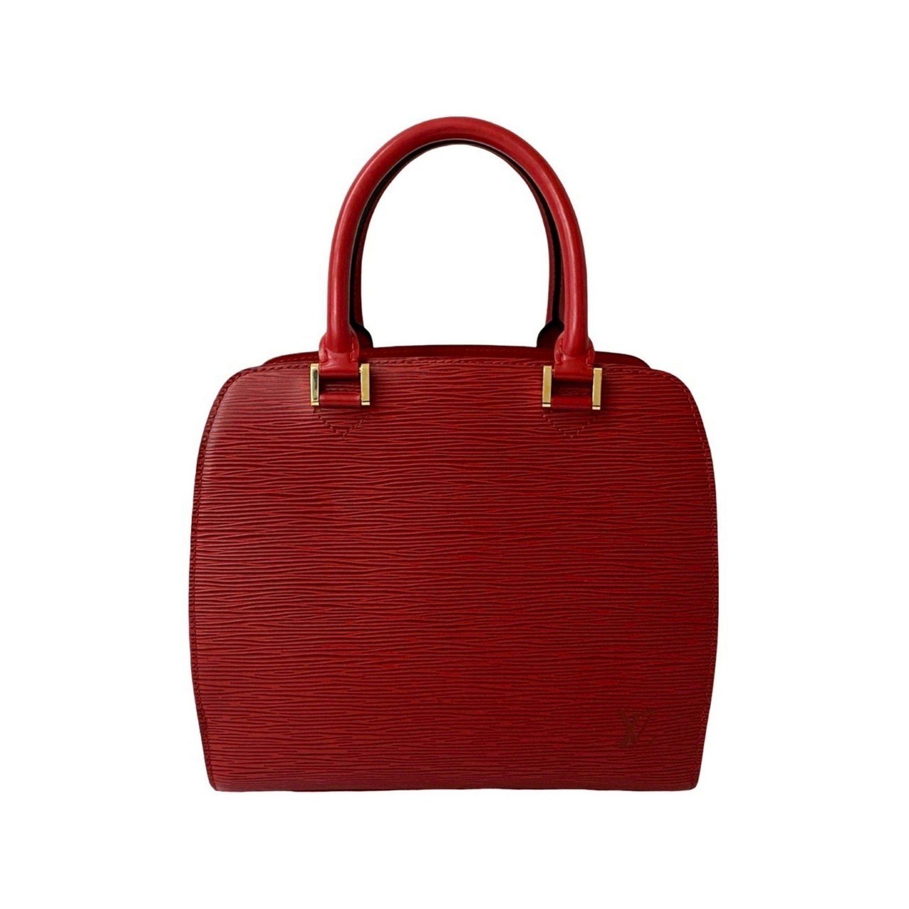 Louis Vuitton Pont Neuf Epi Leather Handbag in Castilian Red (475-3)