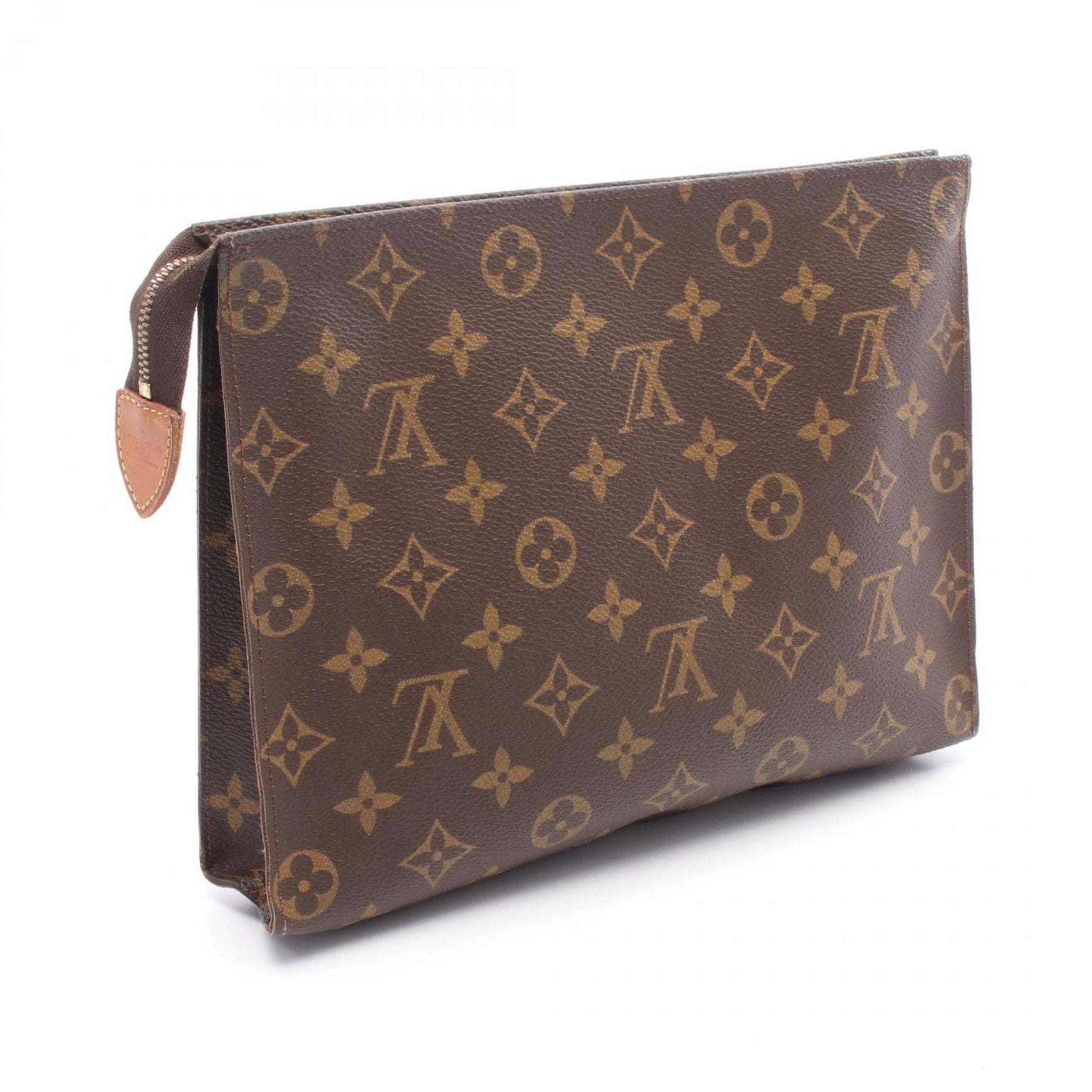 Louis Vuitton Poche Toilette 26 Second Bag/Clutch Bag, Coated Canvas and Leather, Monogram, Brown